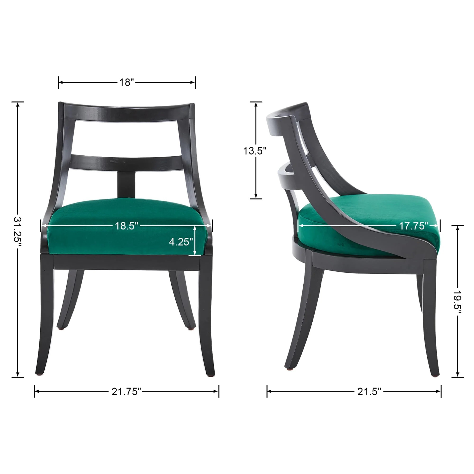 Kmax Mid-century Farmhouse Dining Chairs Set of 2 - X022DC - Image 23