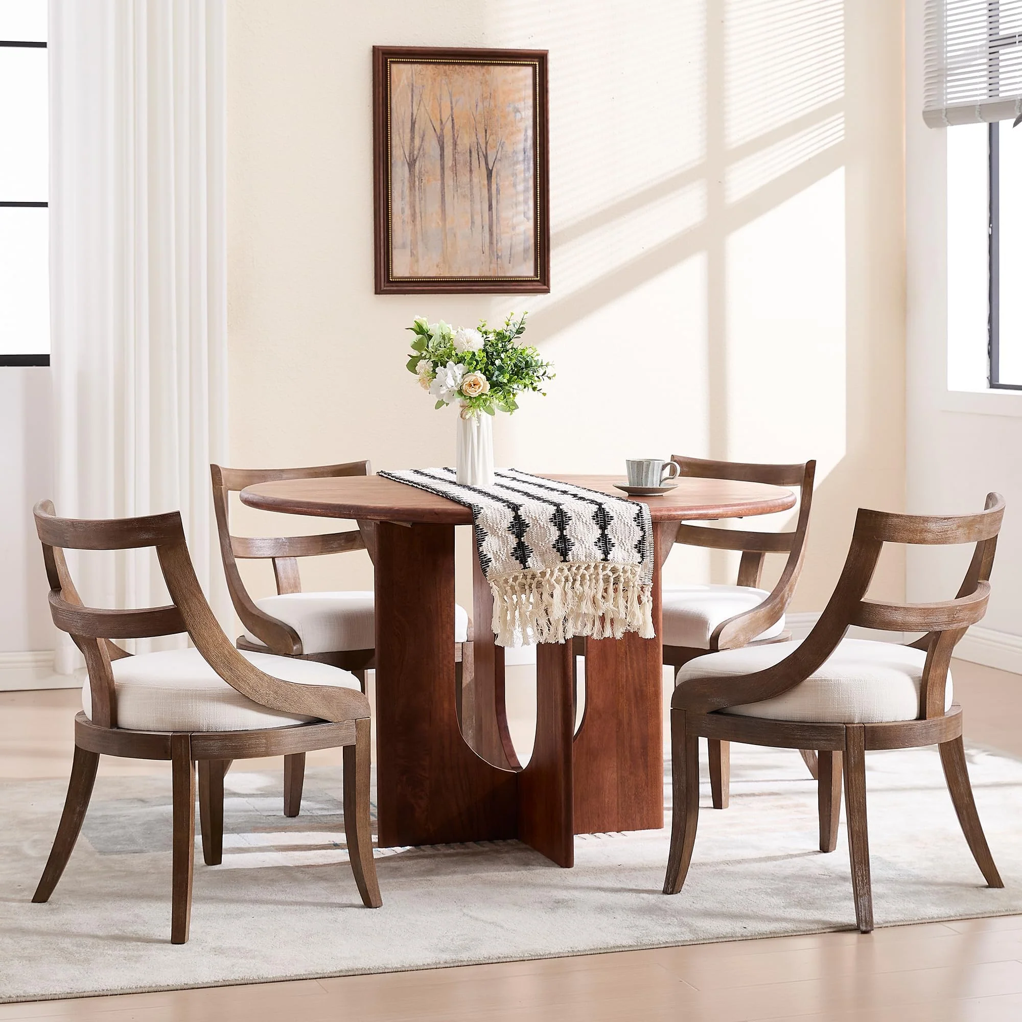 Kmax Mid-century Farmhouse Dining Chairs Set of 2 - X022DC - Image 3