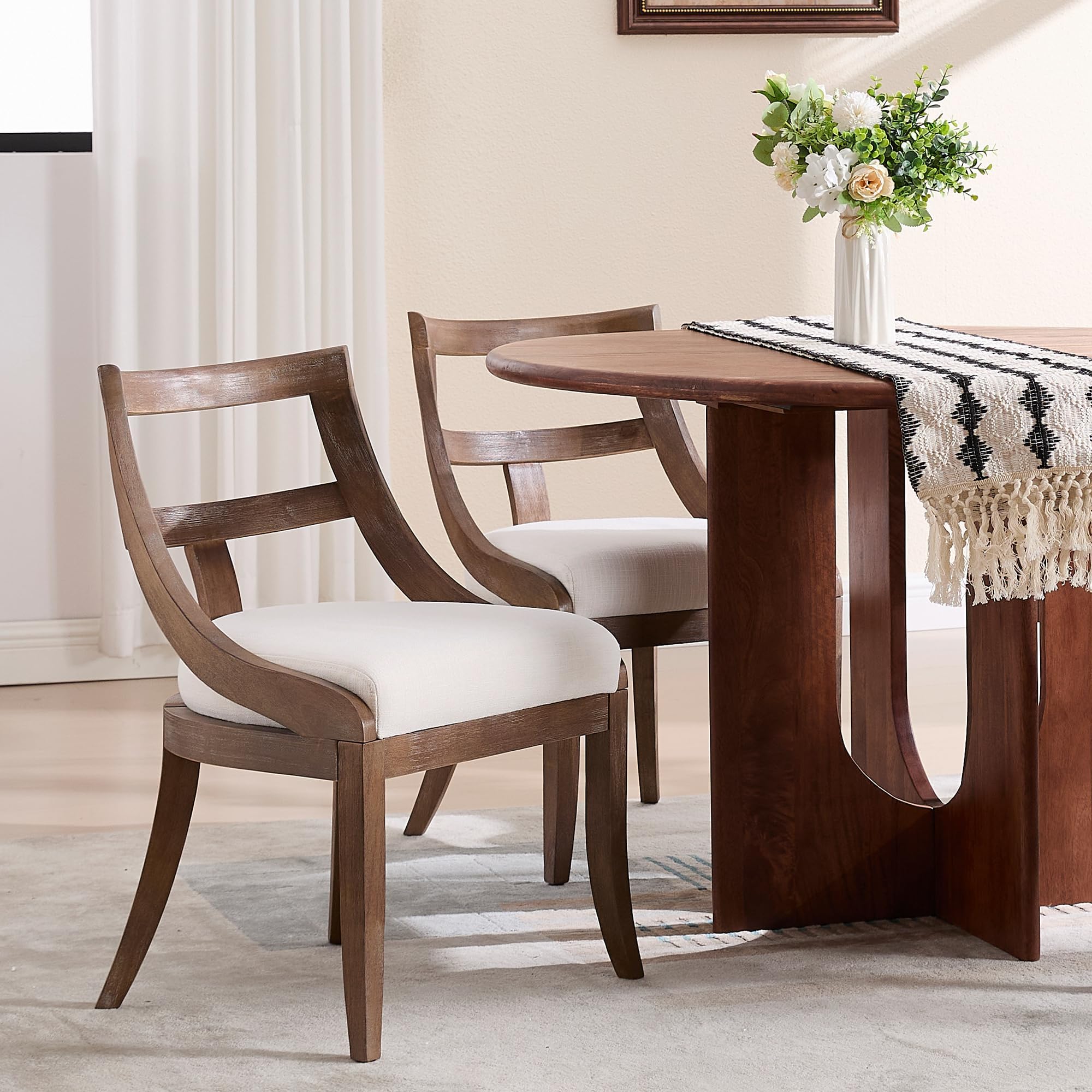 Kmax Mid-century Farmhouse Dining Chairs Set of 2 - X022DC - Image 4