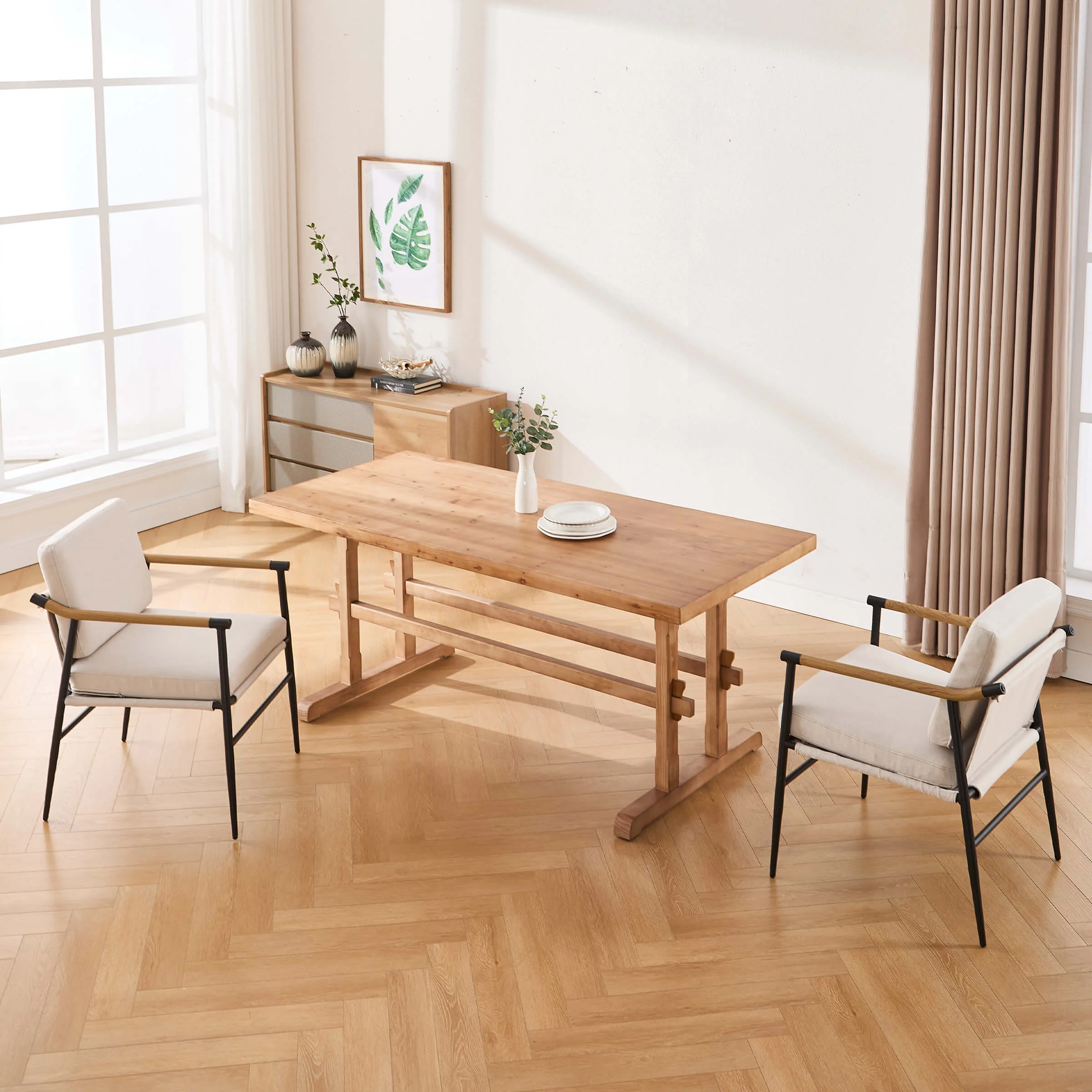 Mid-Century Farmhouse Rectangular Dining Table - 22836DT - Image 3