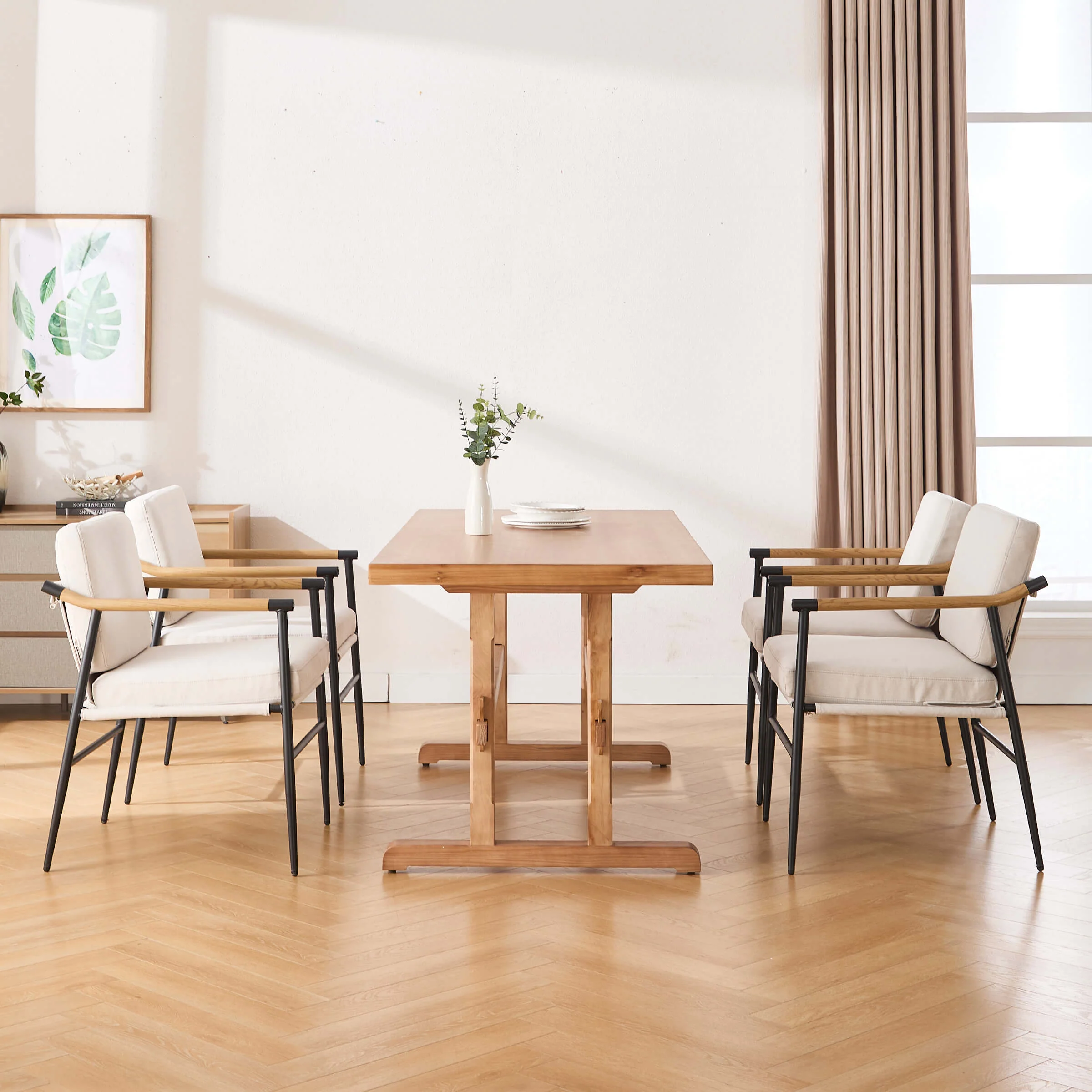 Mid-Century Farmhouse Rectangular Dining Table - 22836DT - Image 5