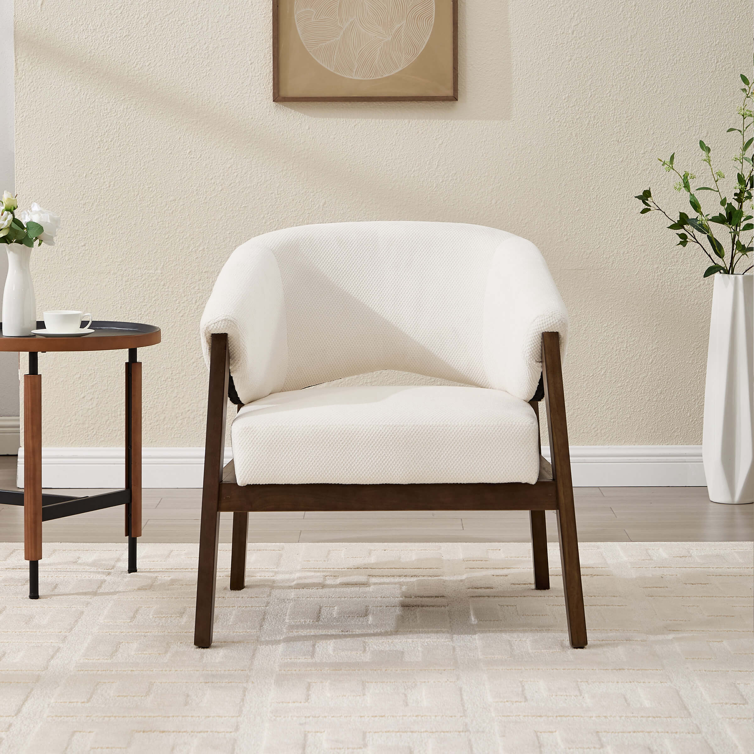 Accent Chair with Walnut Wood Legs 1 PCS - 30014AC - Image 15