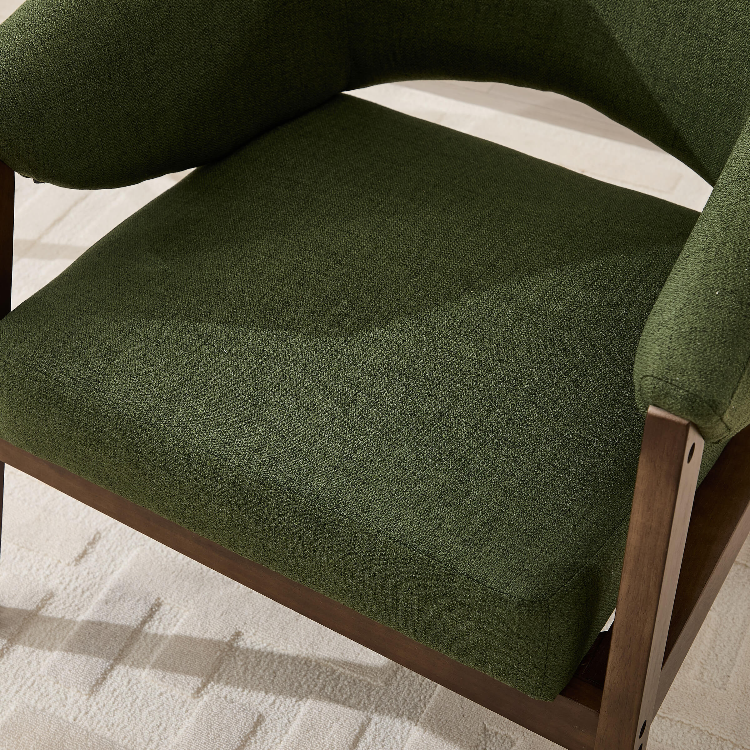 Accent Chair with Walnut Wood Legs 1 PCS - 30014AC - Image 4