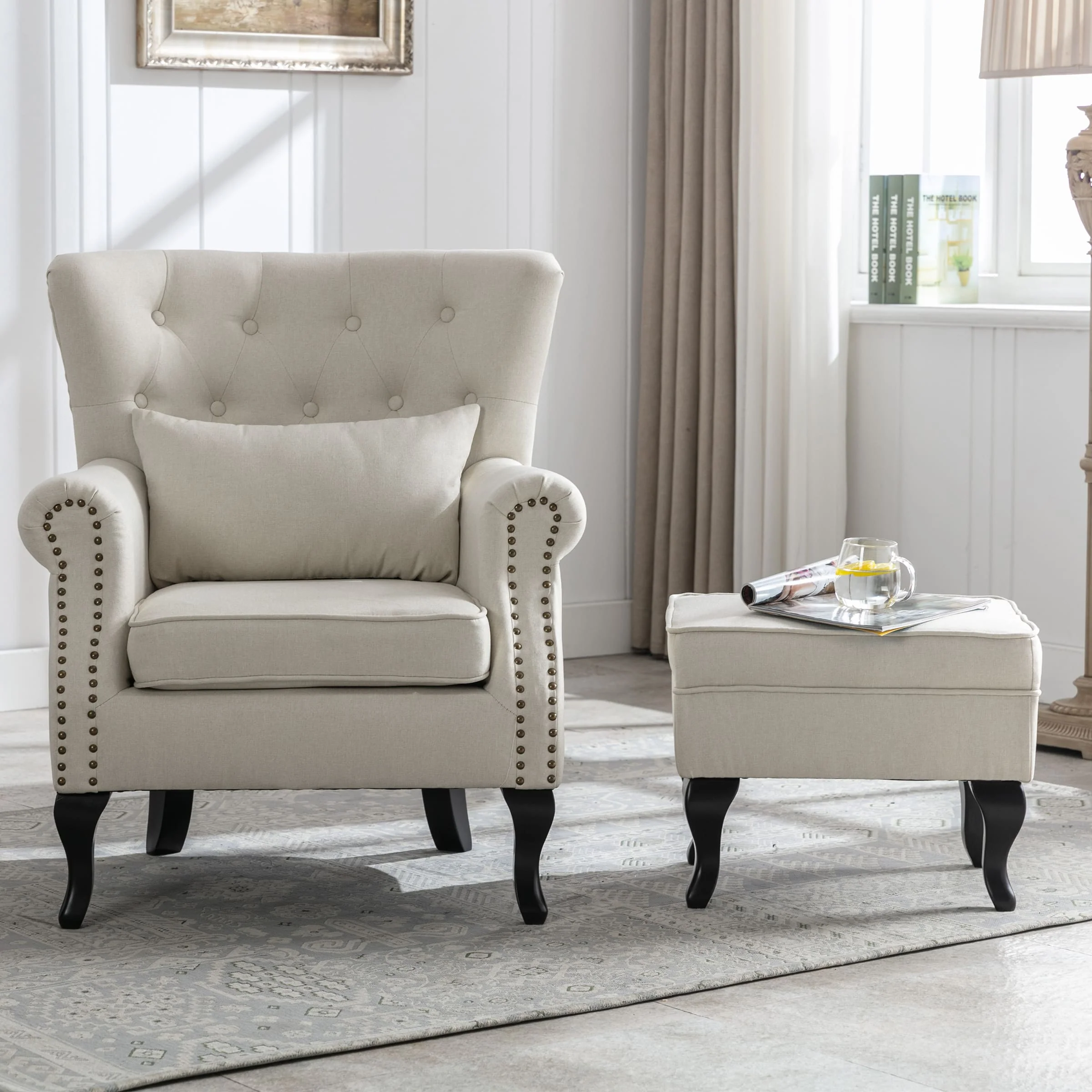 Wingback Tufted Accent Chair - XXX1AC - Image 11