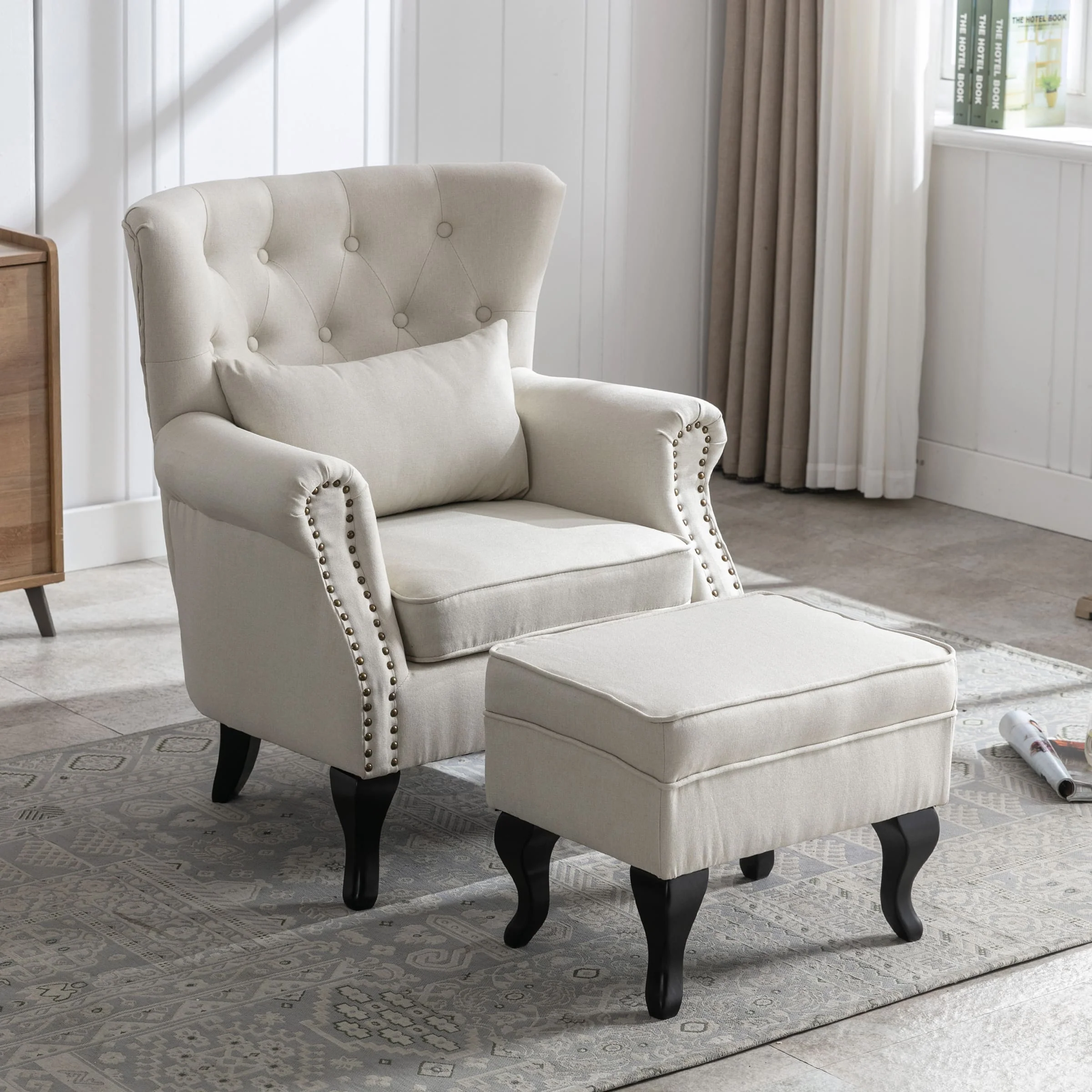 Wingback Tufted Accent Chair - XXX1AC - Image 12