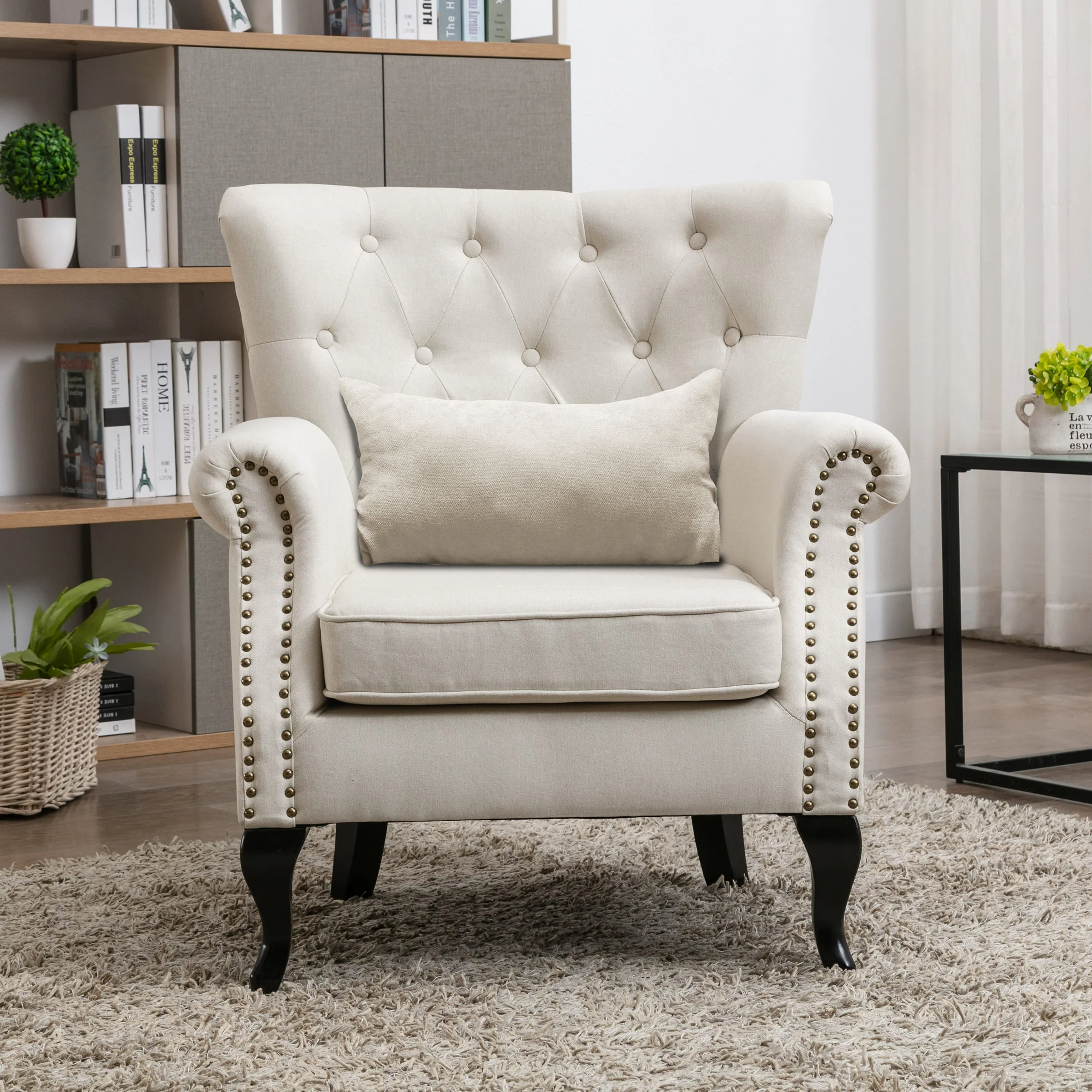 Wingback Tufted Accent Chair - XXX1AC - Image 2
