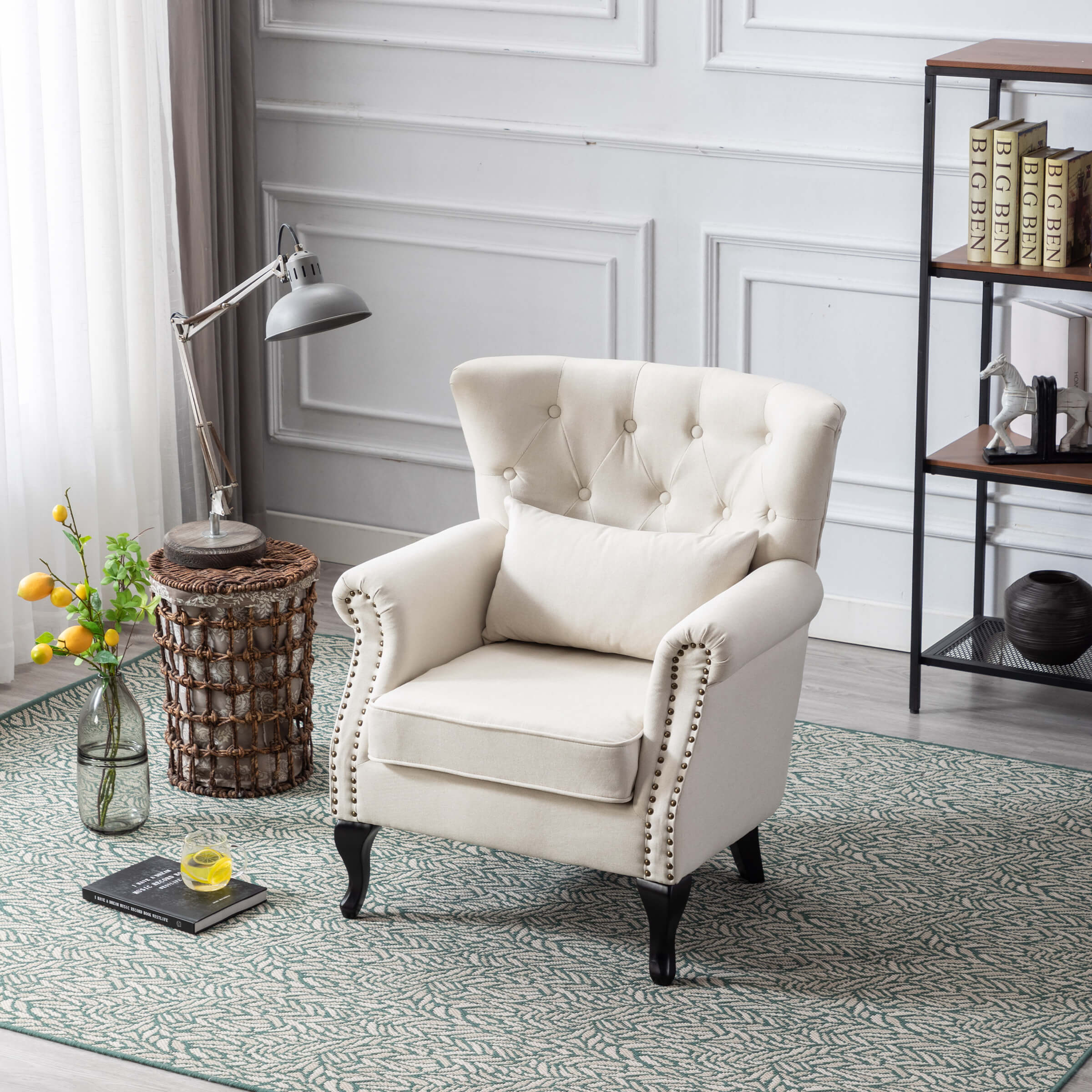 Wingback Tufted Accent Chair - XXX1AC - Image 3