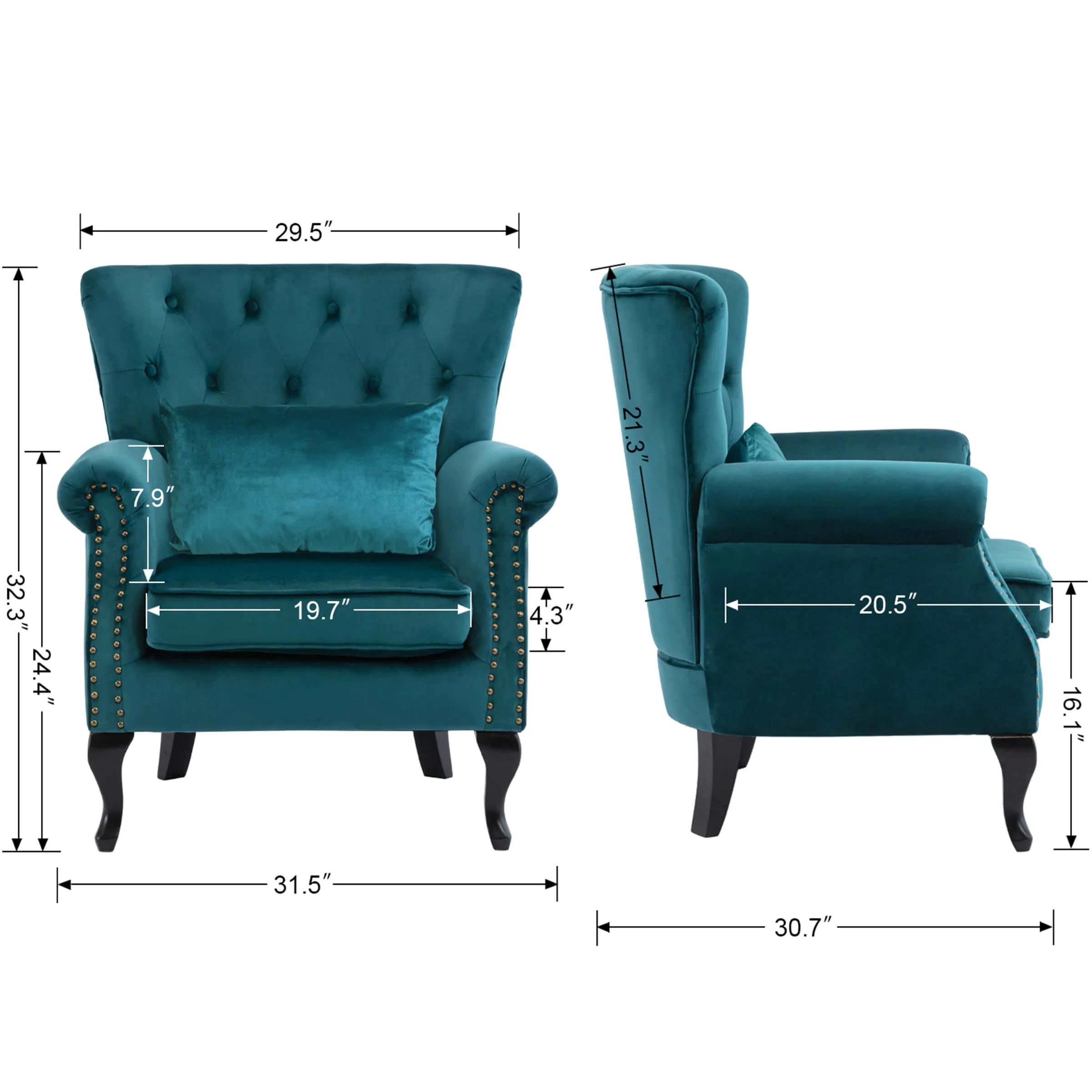 Wingback Tufted Accent Chair - XXX1AC - Image 59