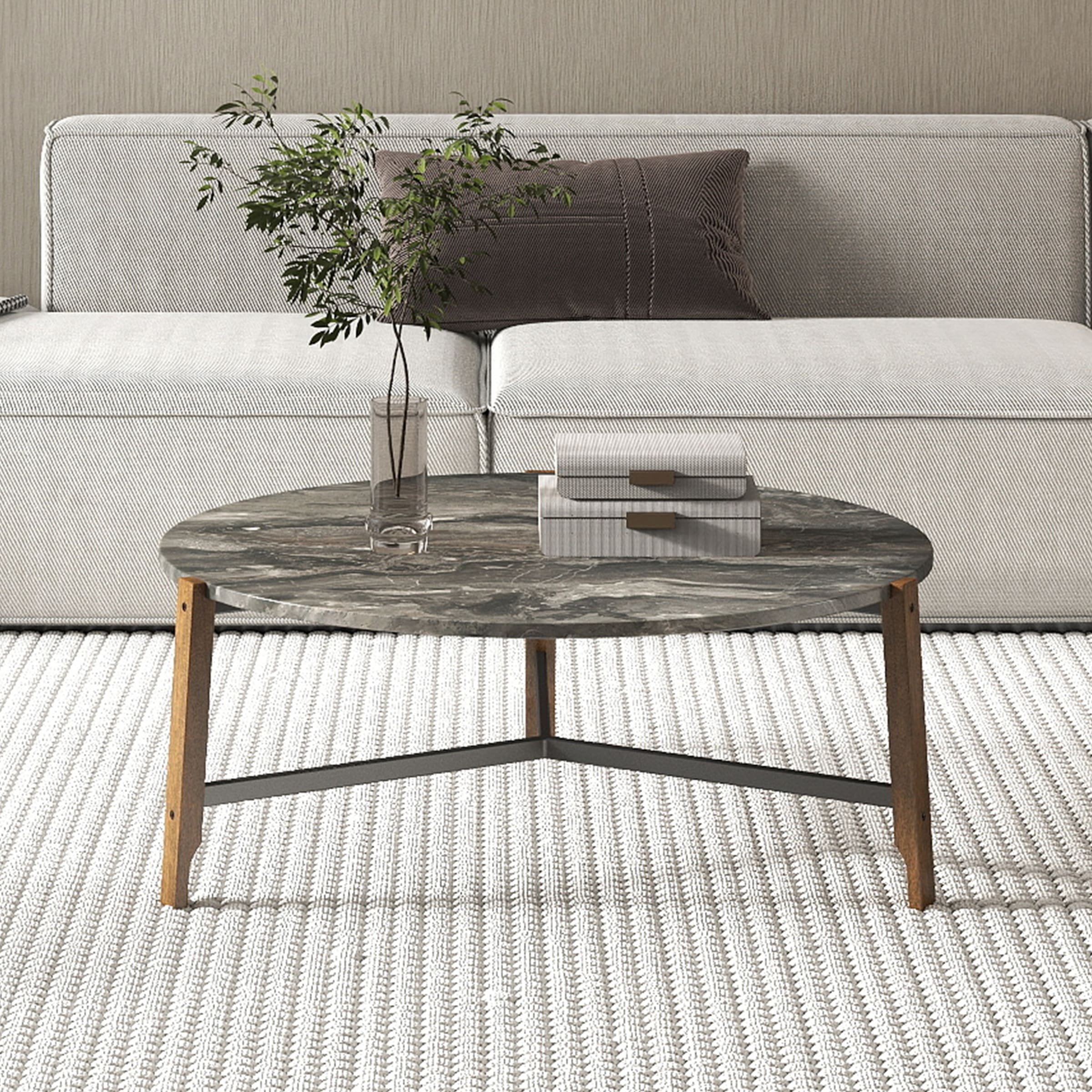Modern Mid-Century Round Coffee Table - 00918CT - Image 6