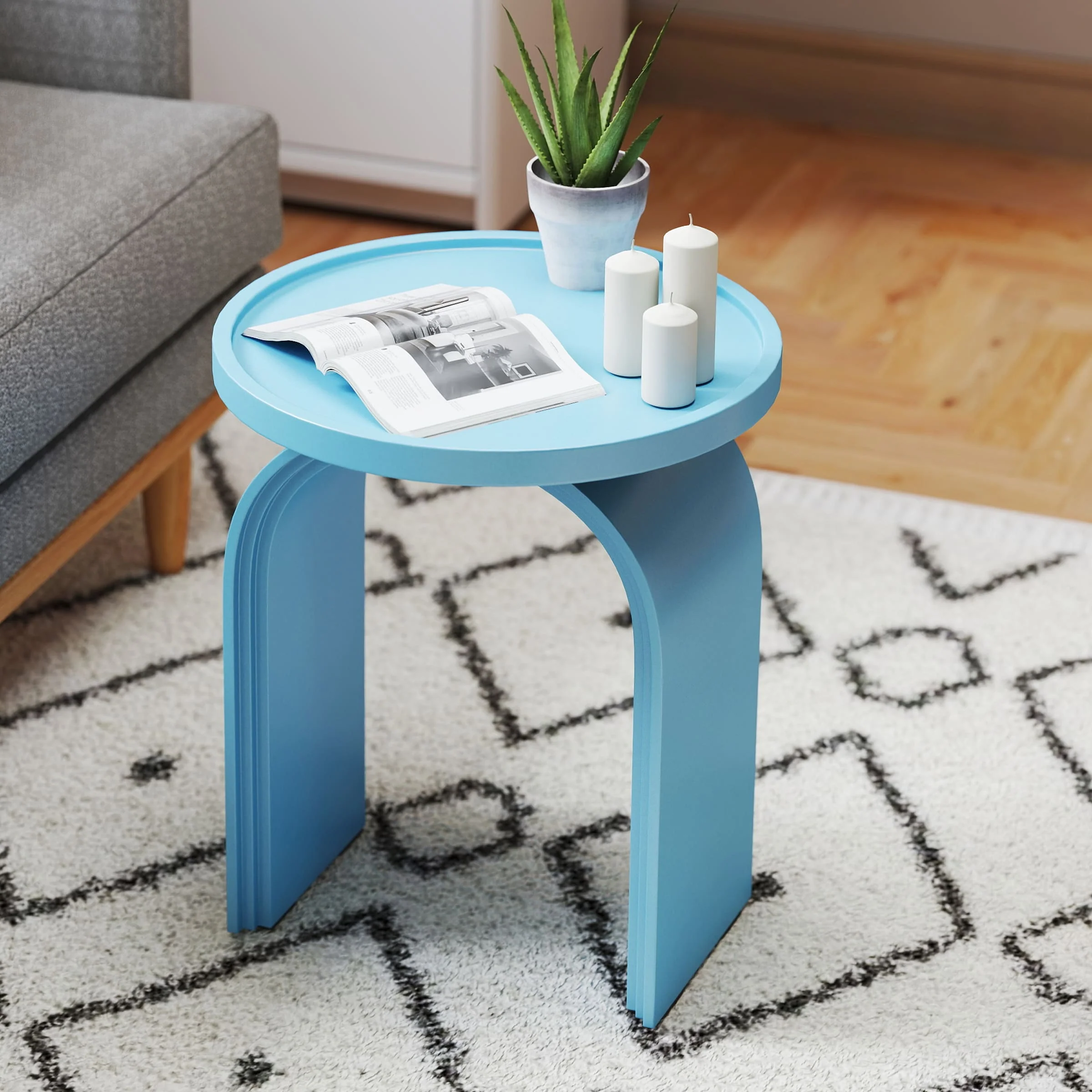 17.7”W Modern Round Side Table - 00023ST - Image 10