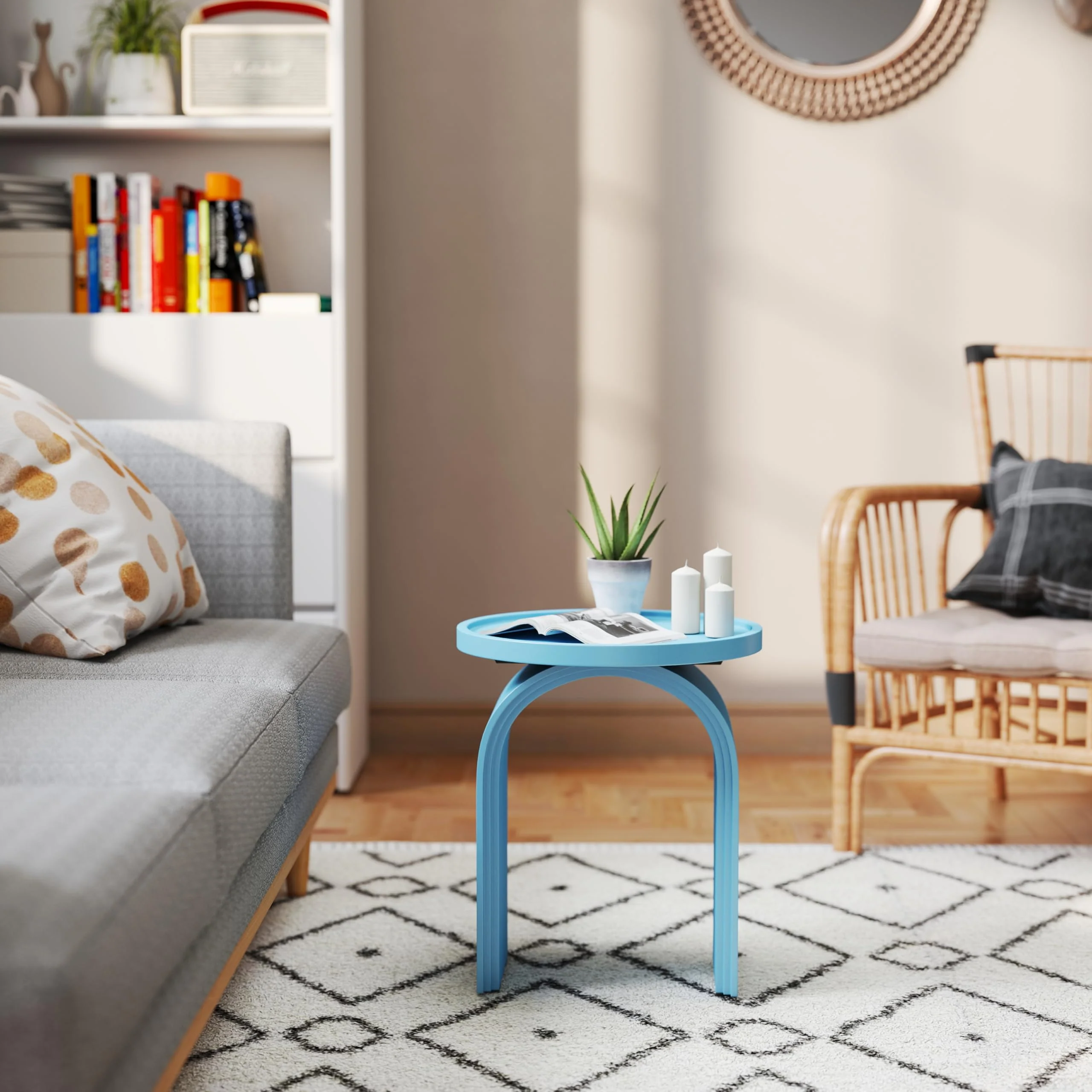 17.7”W Modern Round Side Table - 00023ST - Image 11
