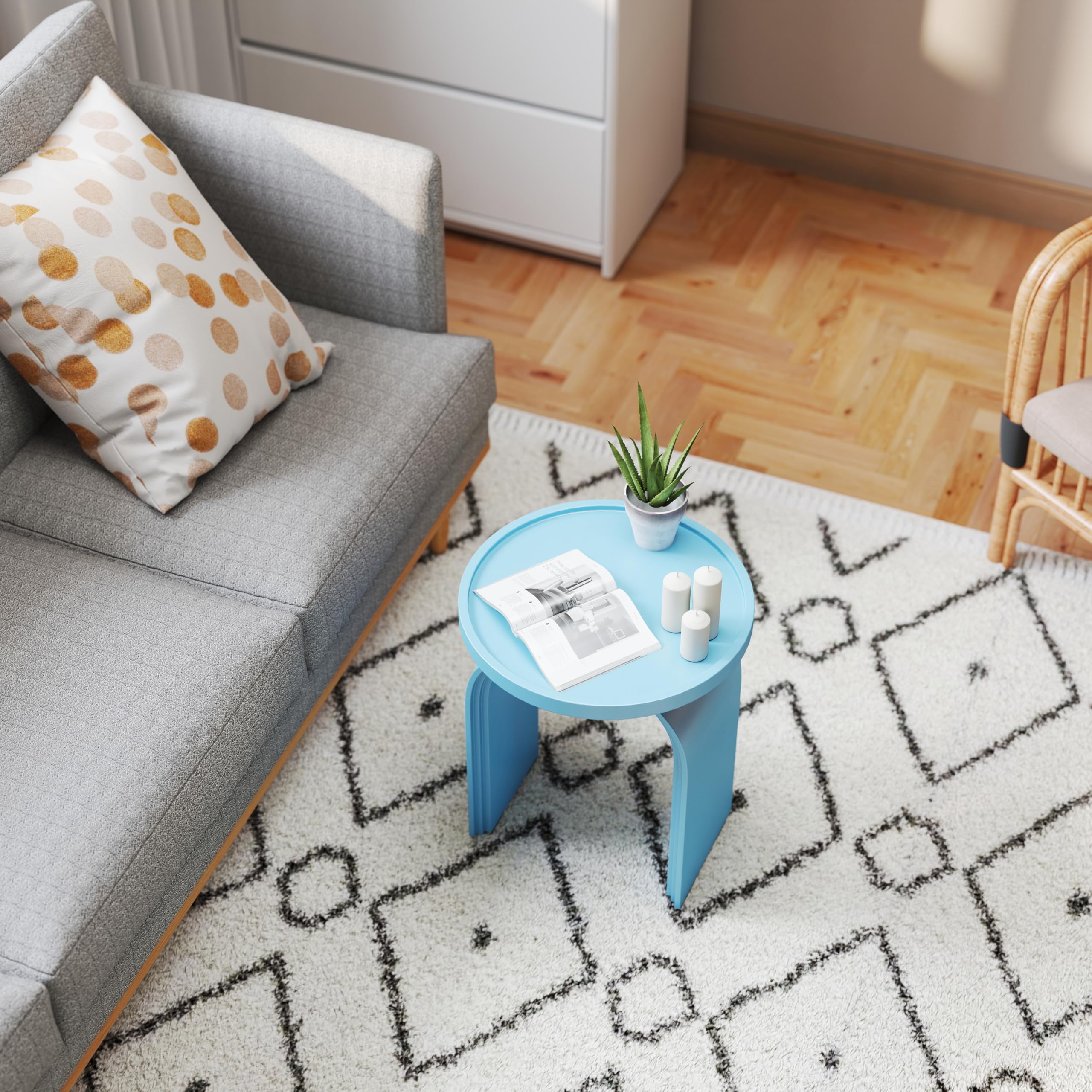 17.7”W Modern Round Side Table - 00023ST - Image 13