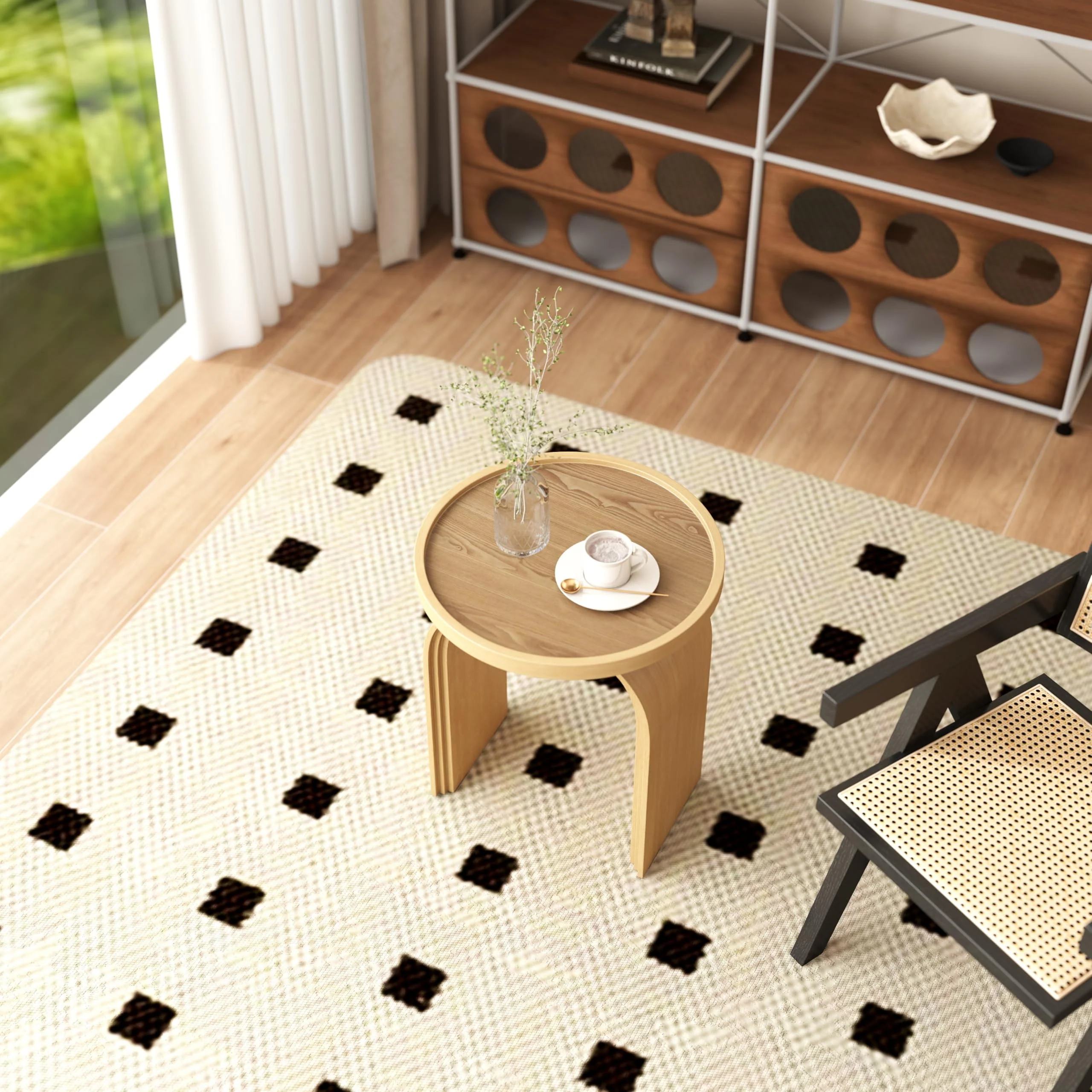 17.7”W Modern Round Side Table - 00023ST - Image 4