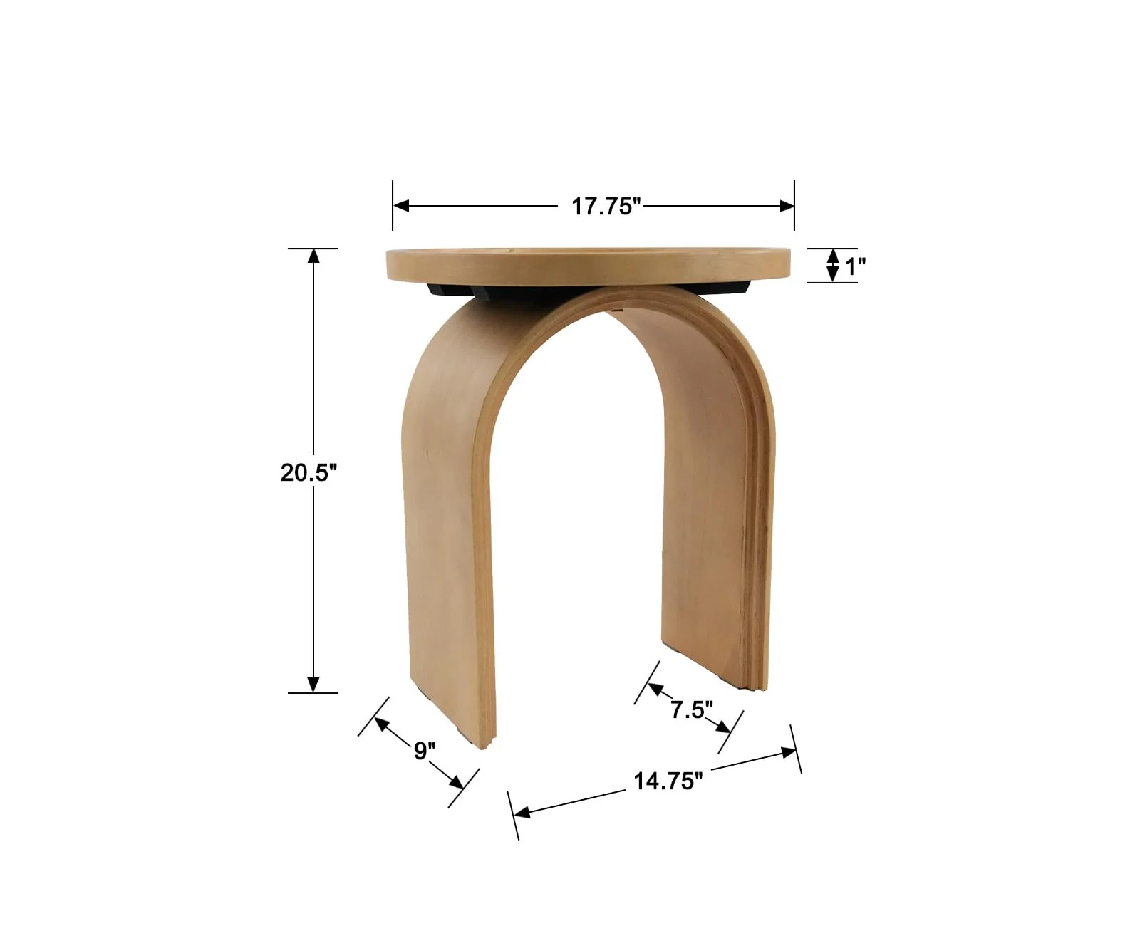 17.7”W Modern Round Side Table - 00023ST - Image 9