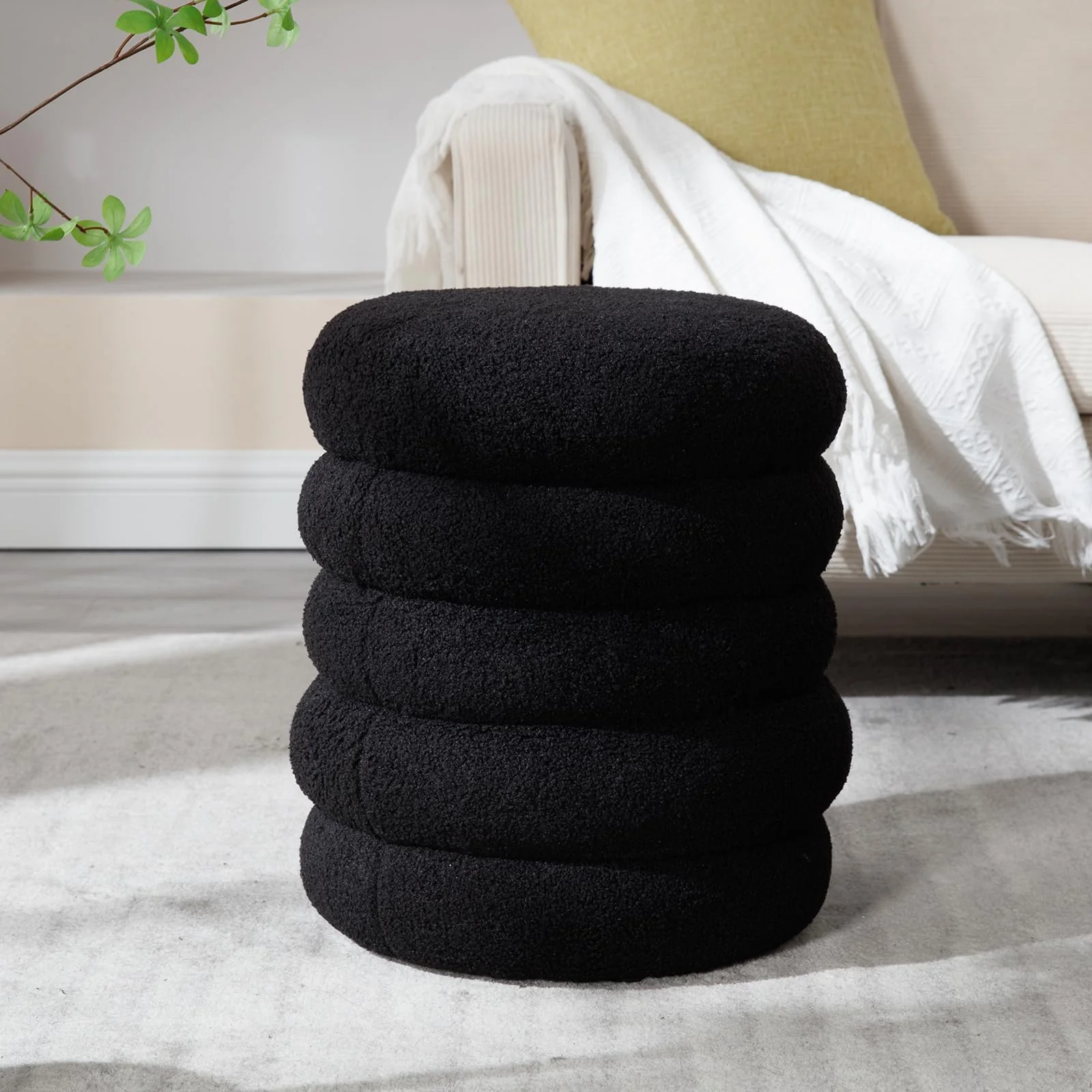 Modern Round Storage Ottoman 1 PCS - 30070OT - Image 7