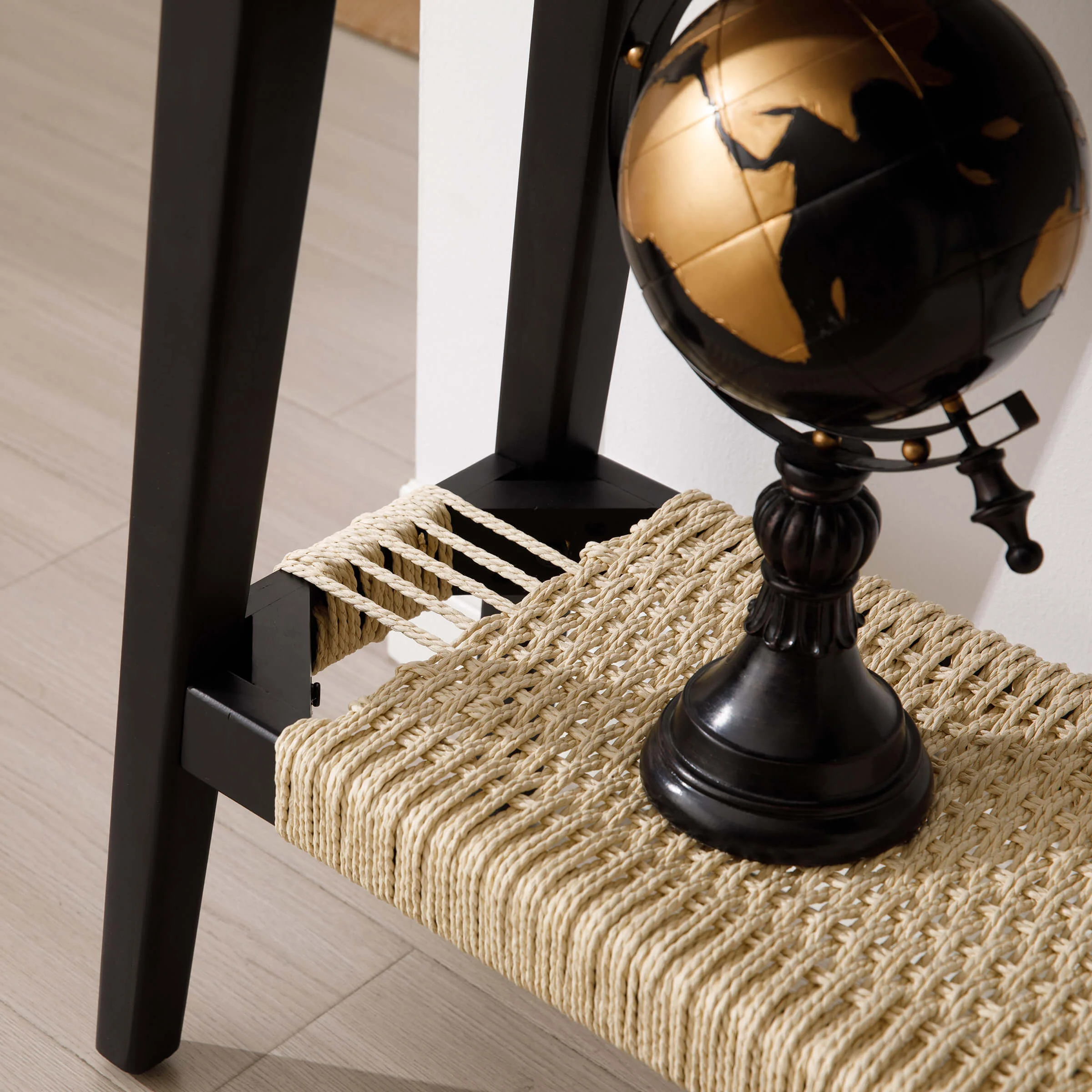 Natural Entryway Table with Rattan Storage Shelf - 22162ET - Image 13