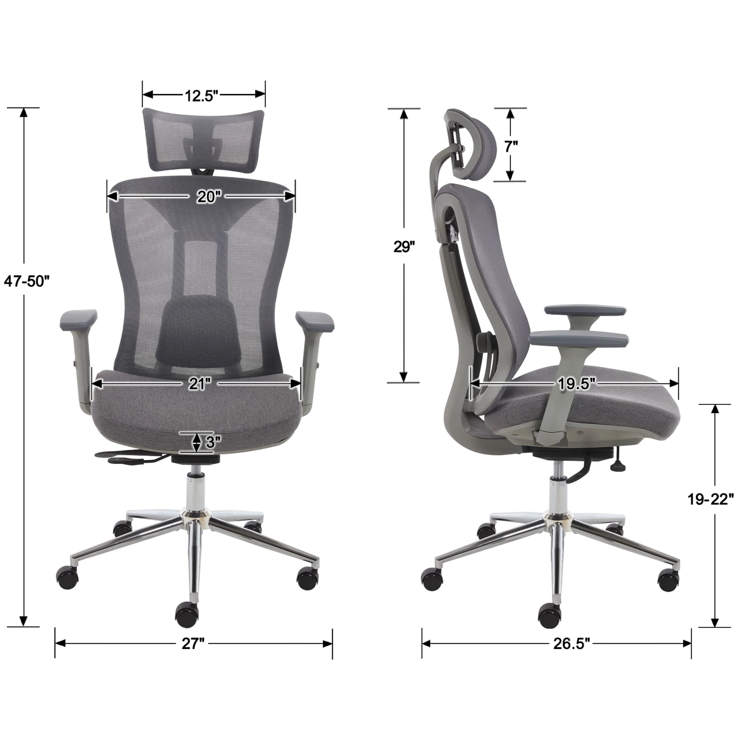 Office Desk Chair with Lumbar Support - X913OC - Image 19