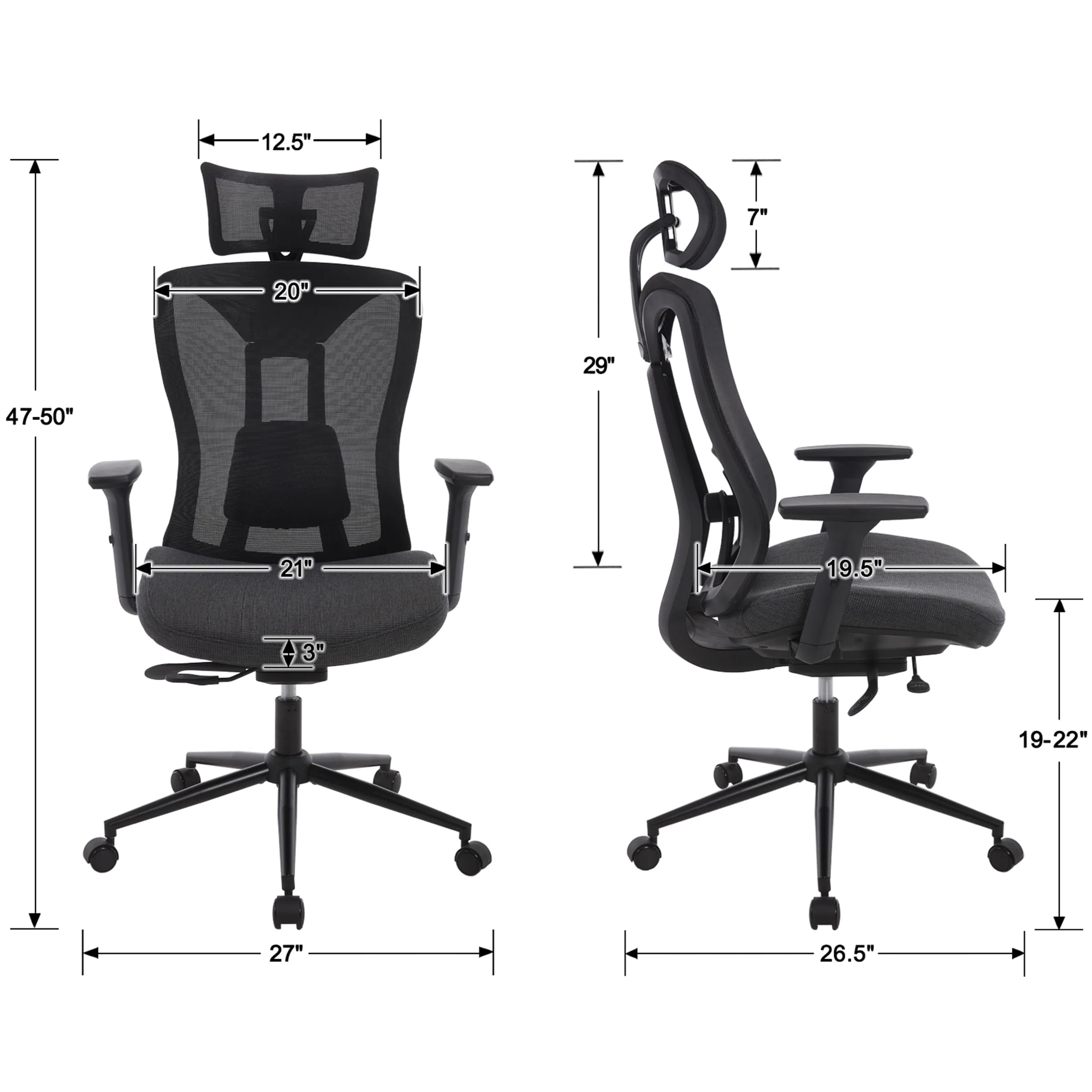 Office Desk Chair with Lumbar Support - X913OC - Image 30