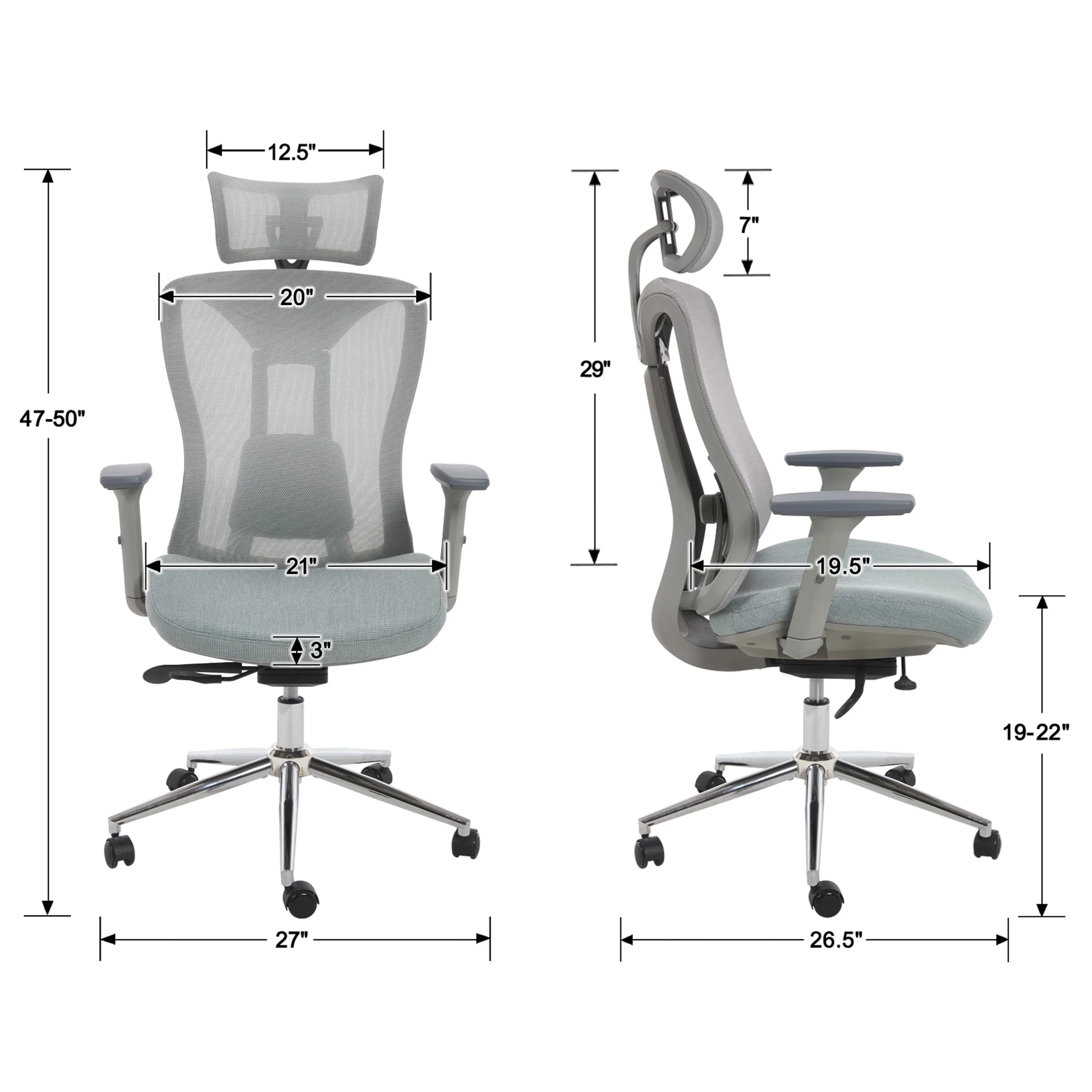 Office Desk Chair with Lumbar Support - X913OC - Image 9