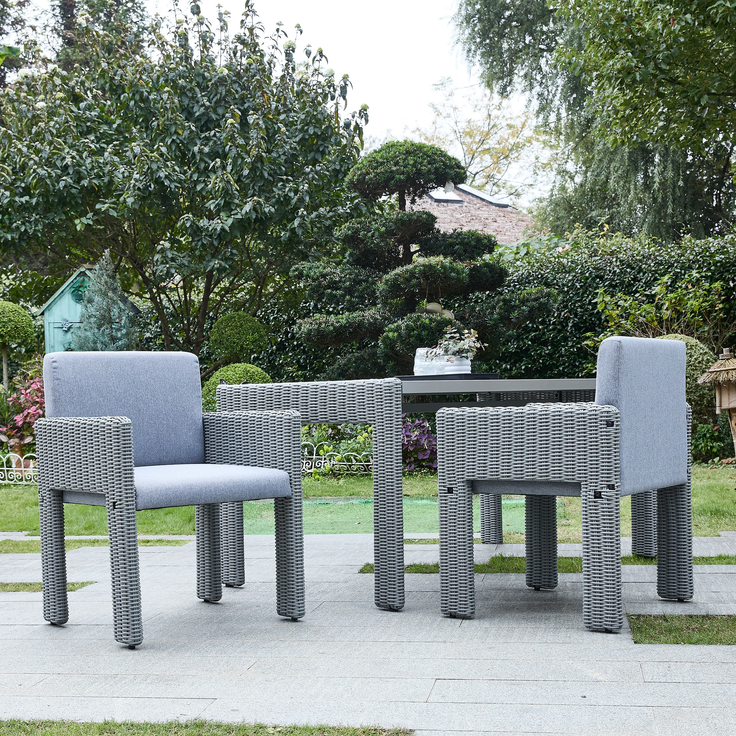 Outdoor Woven Dining Chairs Set of 2 - X003DC - Image 13