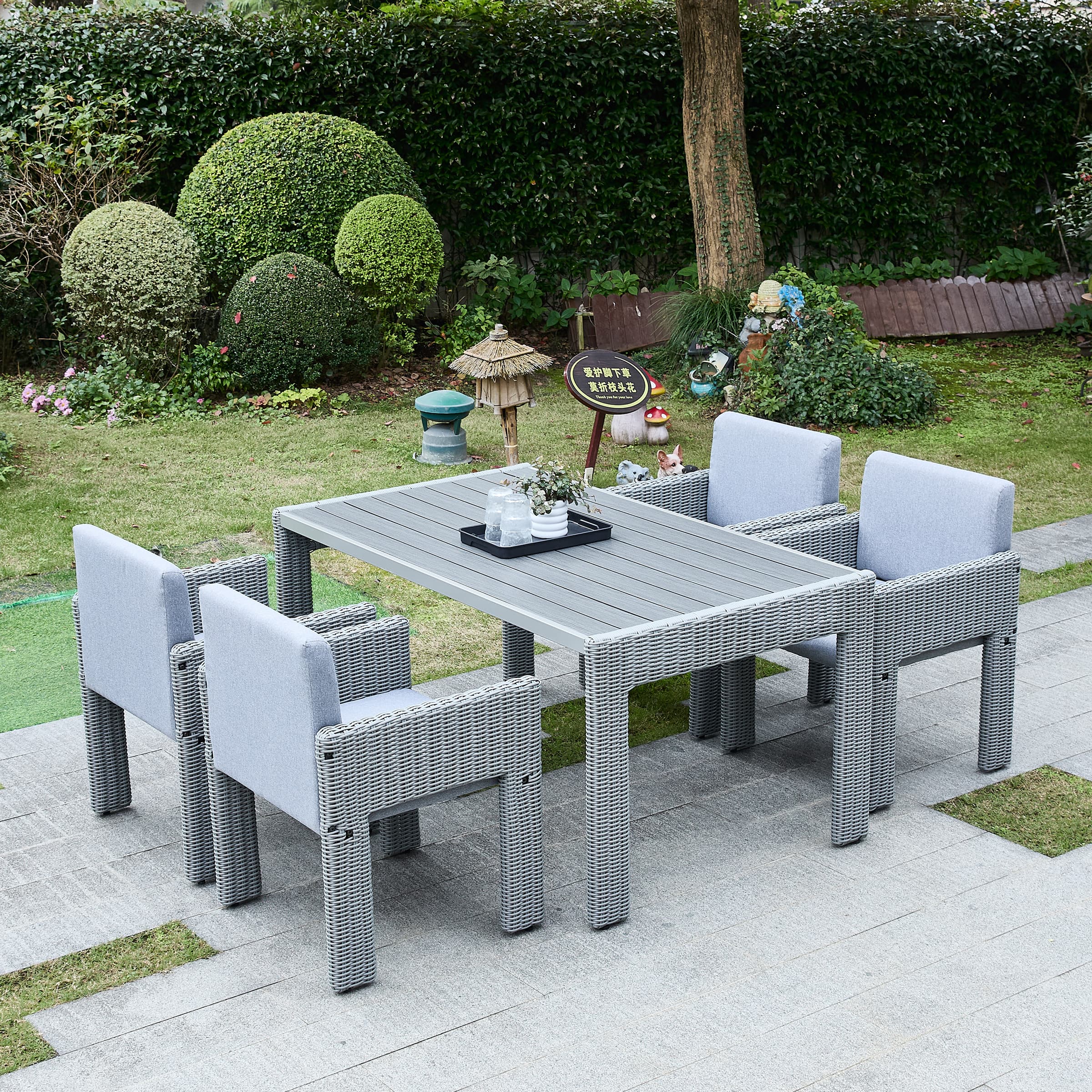 Outdoor Woven Dining Chairs Set of 2 - X003DC - Image 14