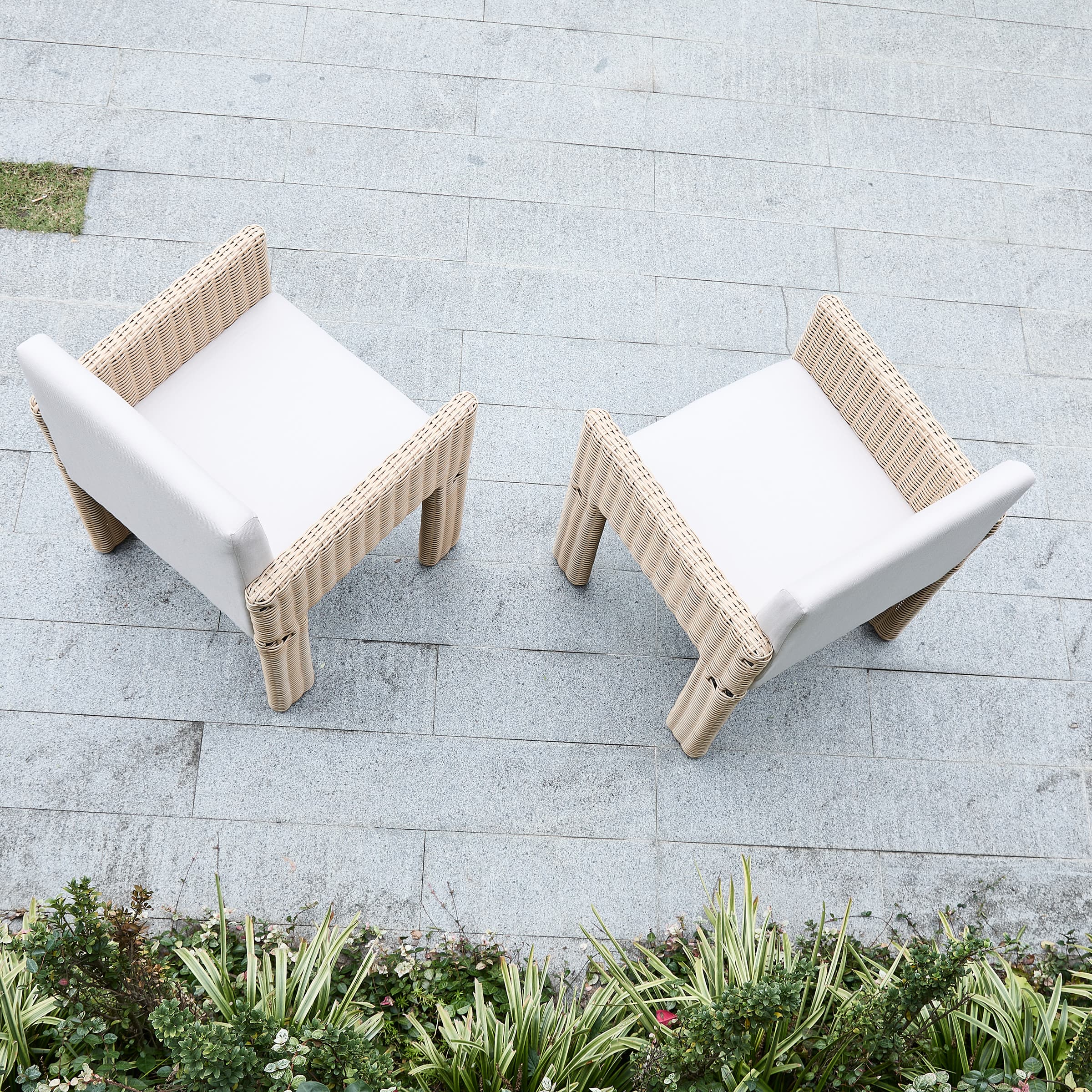 Outdoor Woven Dining Chairs Set of 2 - X003DC - Image 3