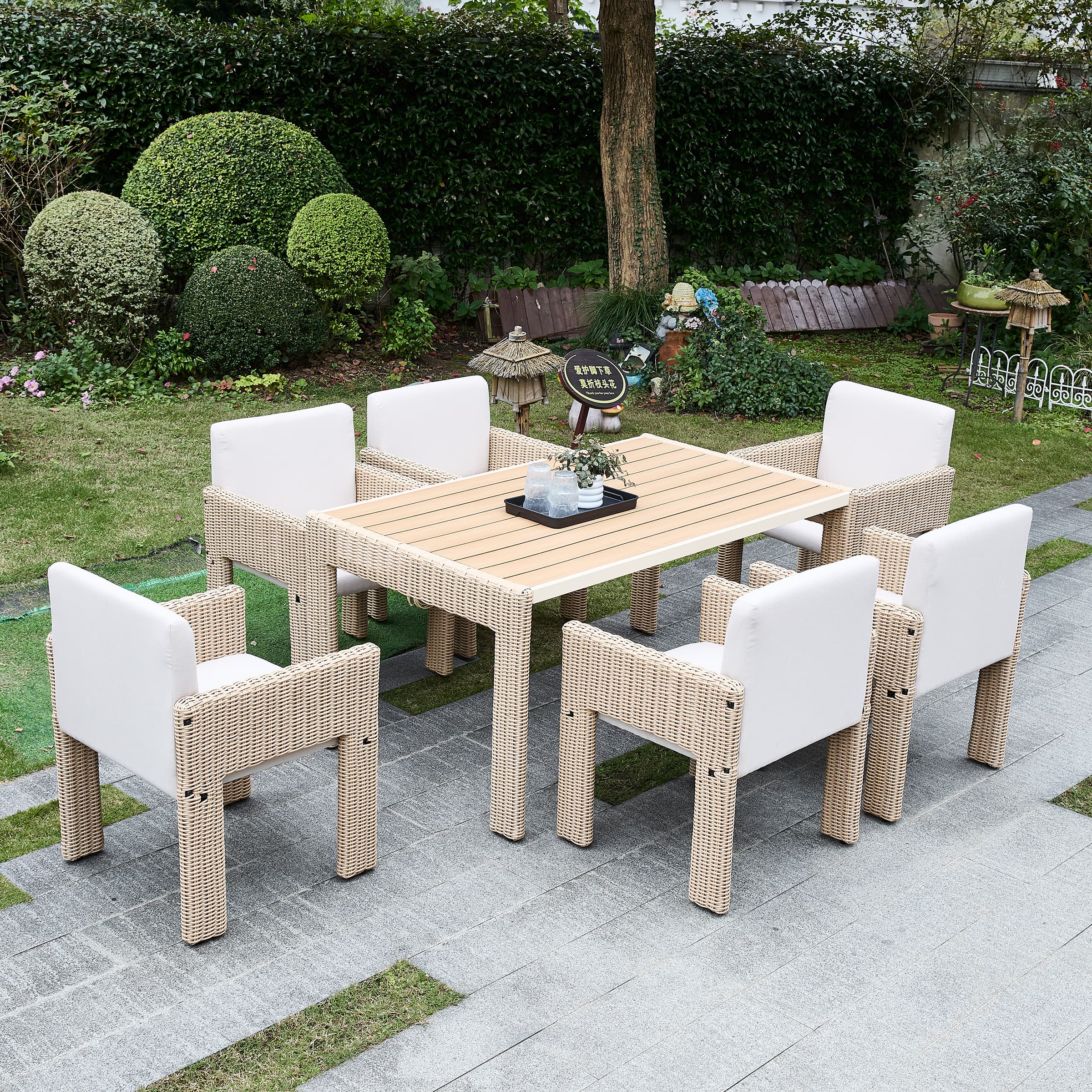Outdoor Woven Dining Chairs Set of 2 - X003DC - Image 4