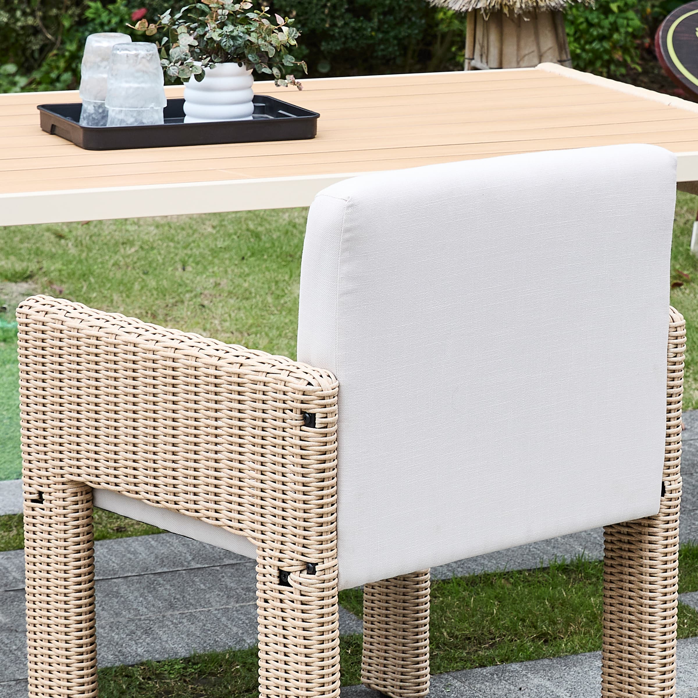 Outdoor Woven Dining Chairs Set of 2 - X003DC - Image 6