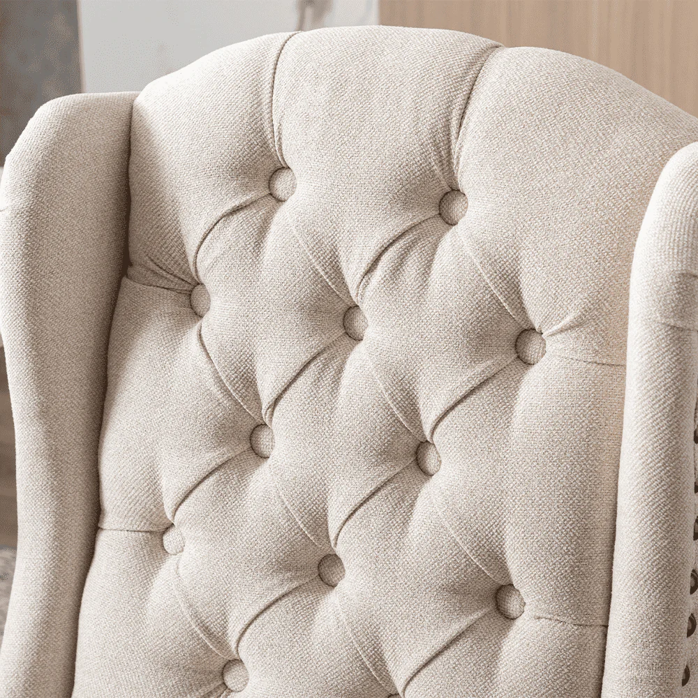 Parsons Linen Dining Chairs Set of 2 - 1296DC - Image 5
