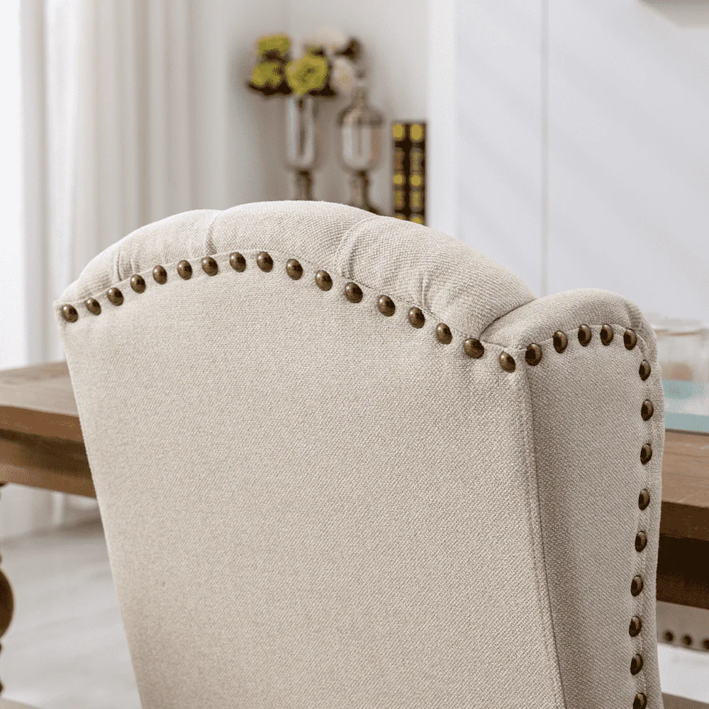 Parsons Linen Dining Chairs Set of 2 - 1296DC - Image 6