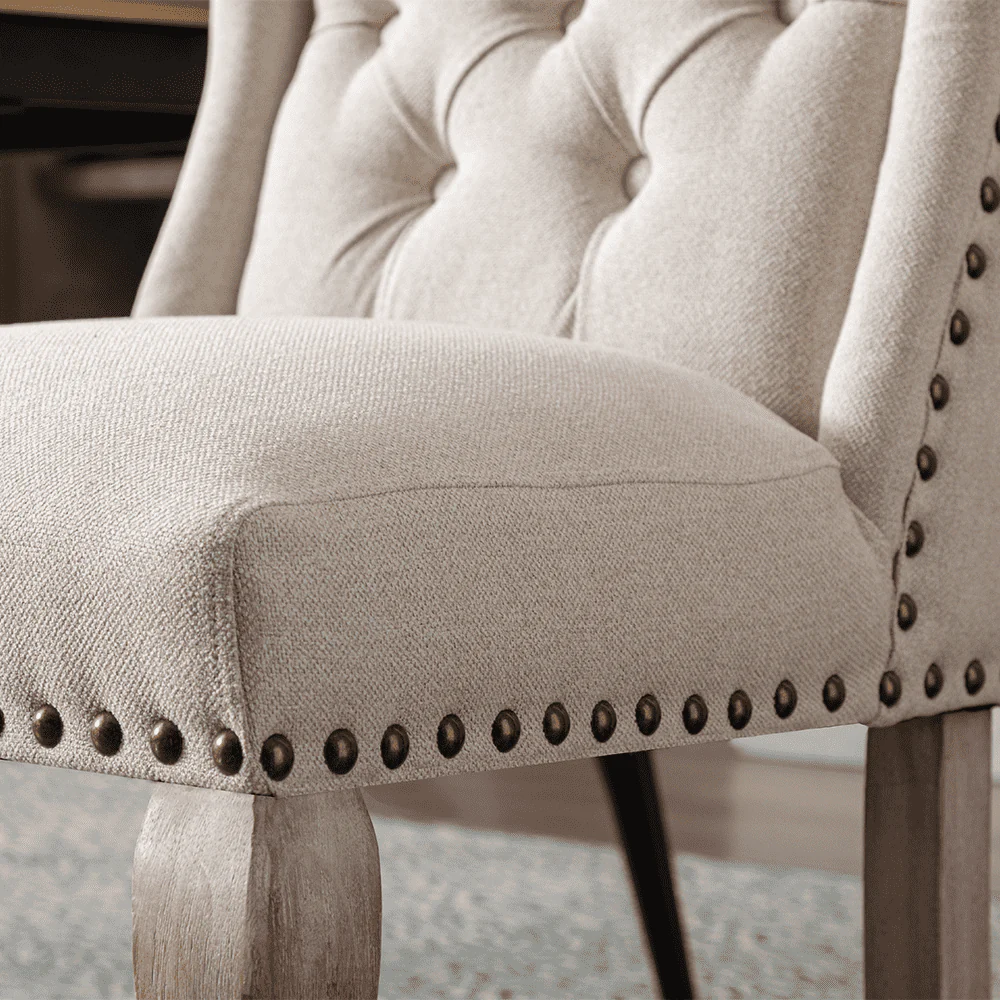 Parsons Linen Dining Chairs Set of 2 - 1296DC - Image 9