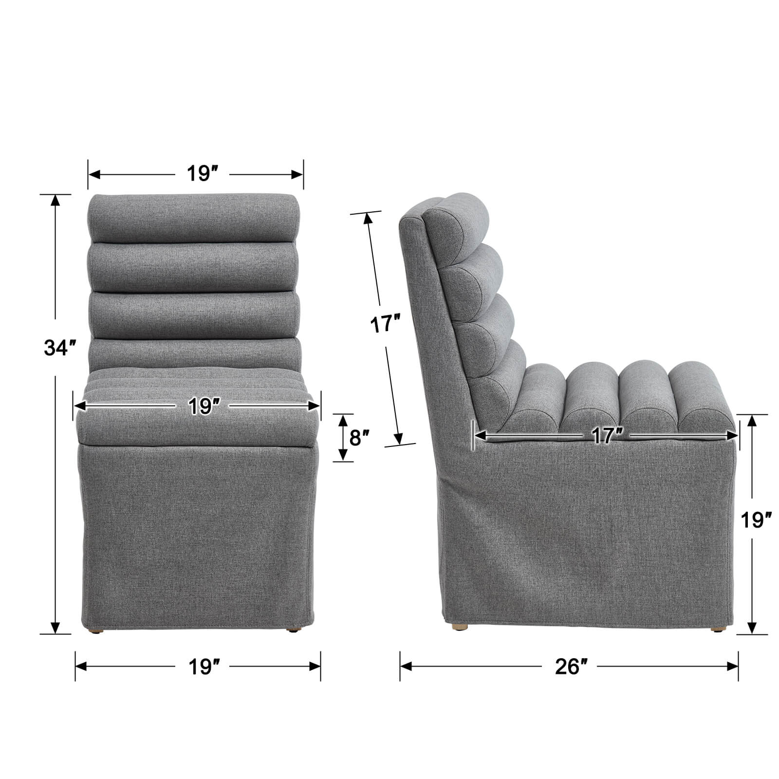 Parsons Dining Chairs Set of 2 - 10127DC - Image 16