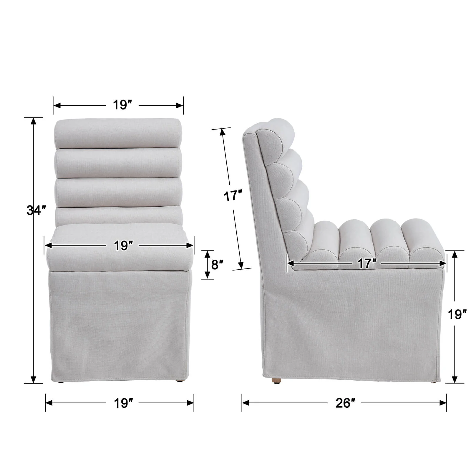 Parsons Dining Chairs Set of 2 - 10127DC - Image 8