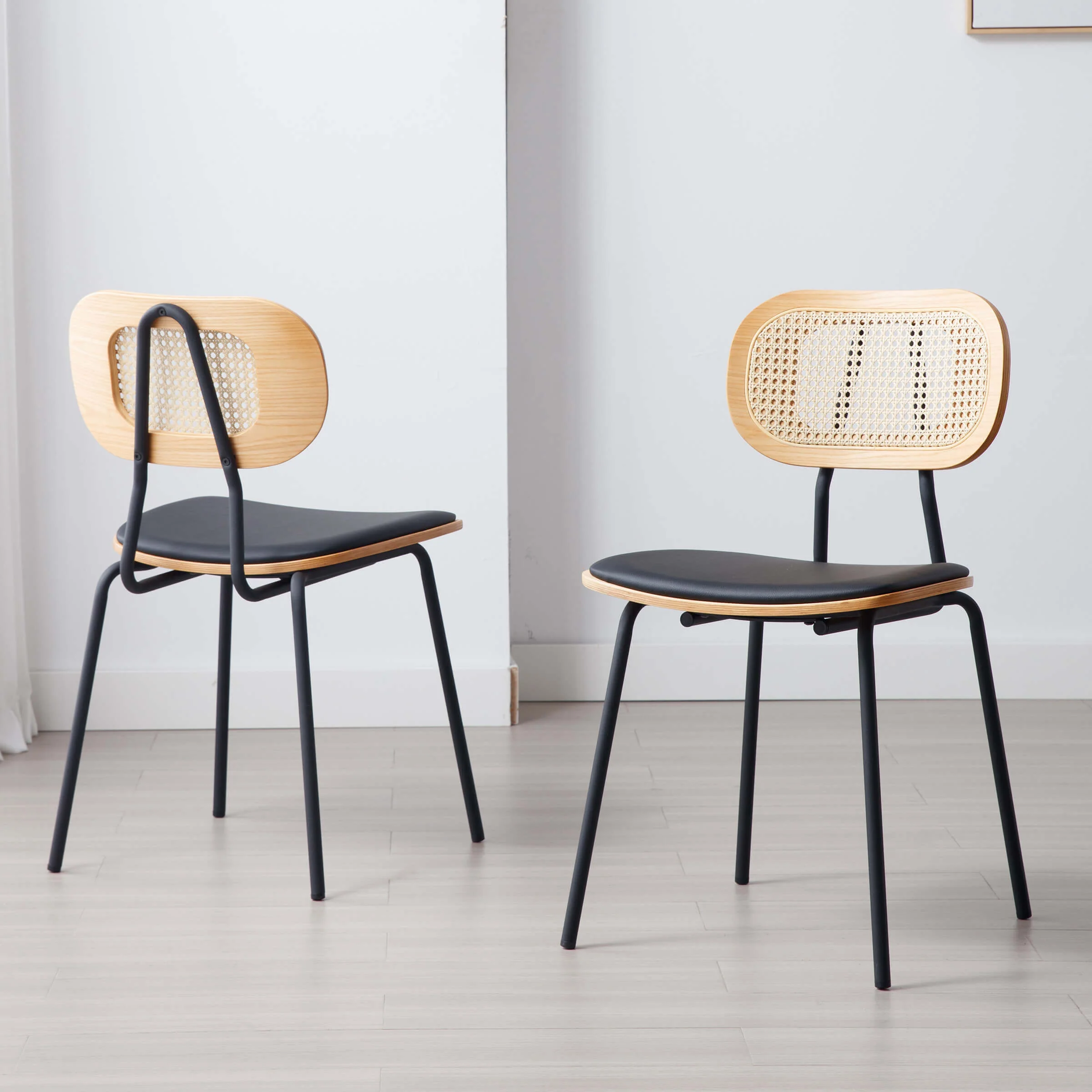 Rattan Back Dining Chairs Set of 2 - 6647DC - Image 11