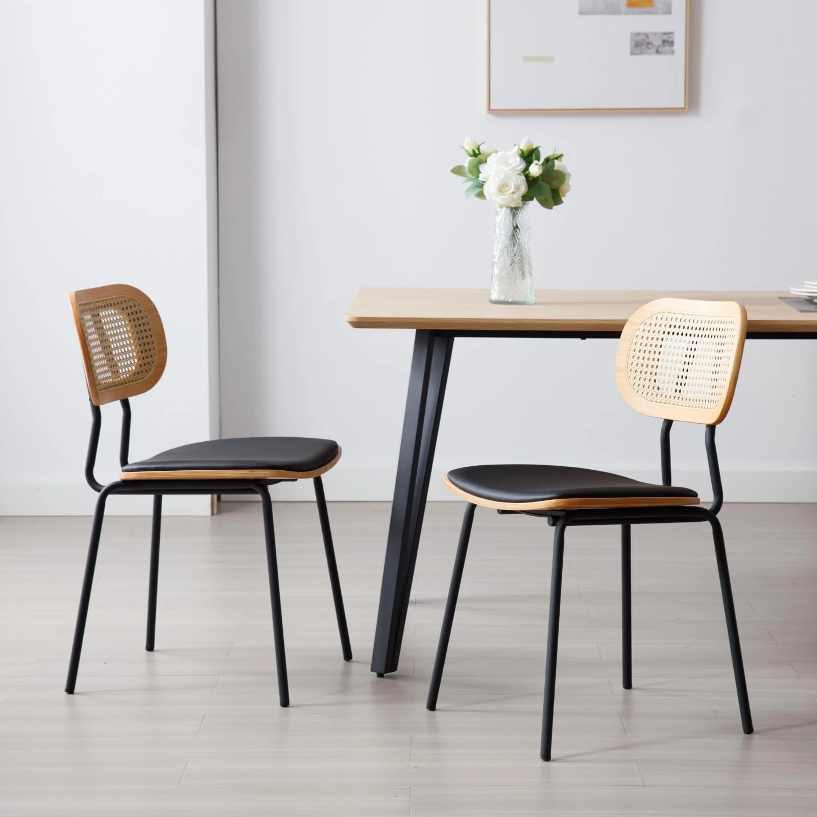 Rattan Back Dining Chairs Set of 2 - 6647DC - Image 12
