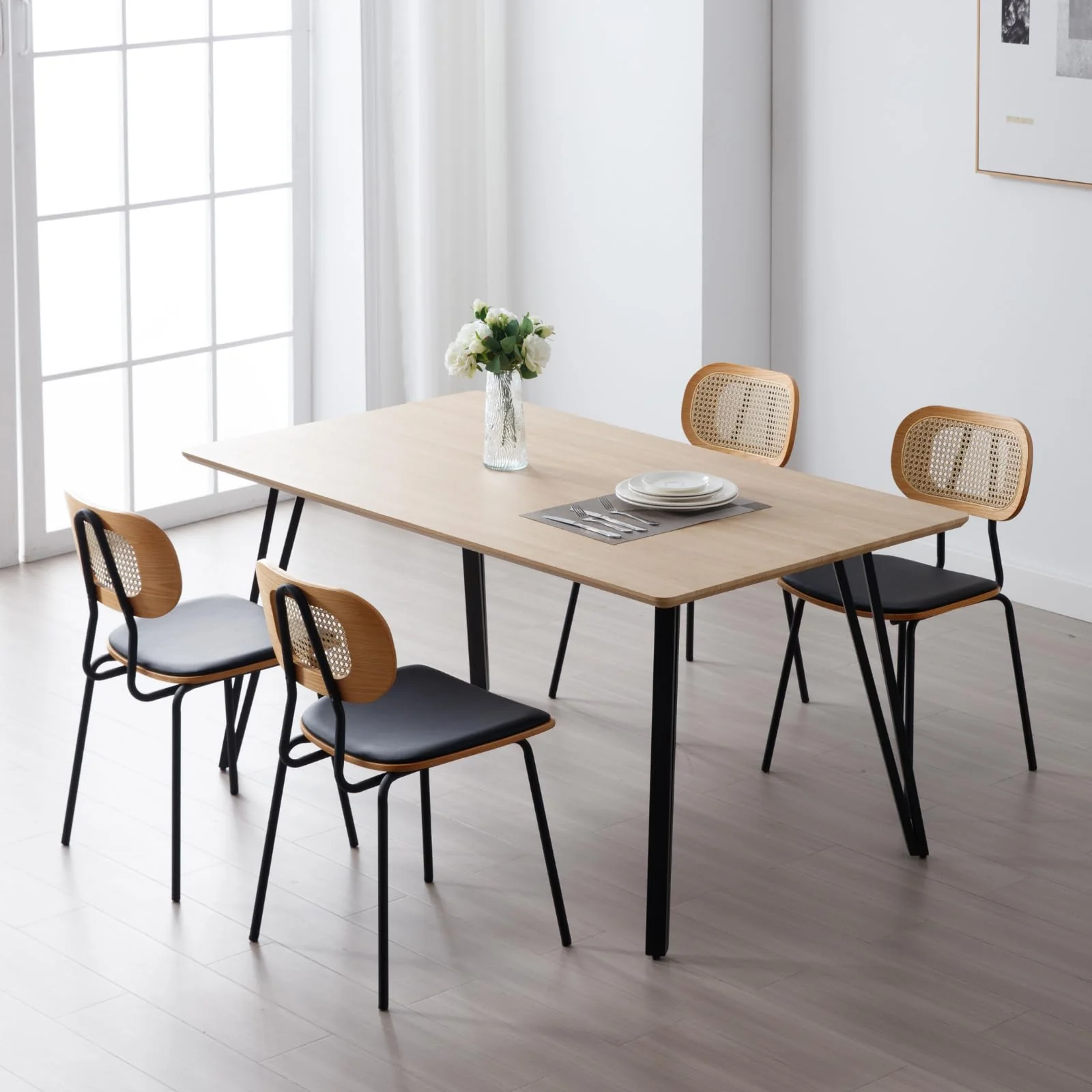 Rattan Back Dining Chairs Set of 2 - 6647DC - Image 13