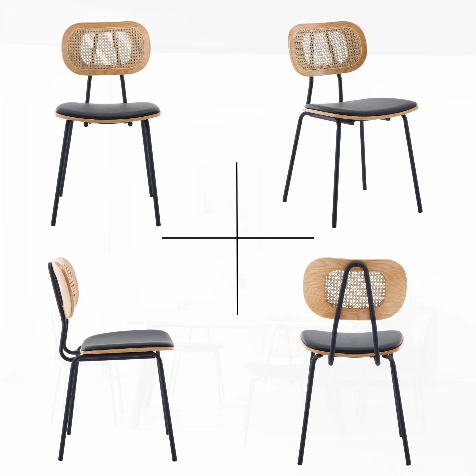 Rattan Back Dining Chairs Set of 2 - 6647DC - Image 17