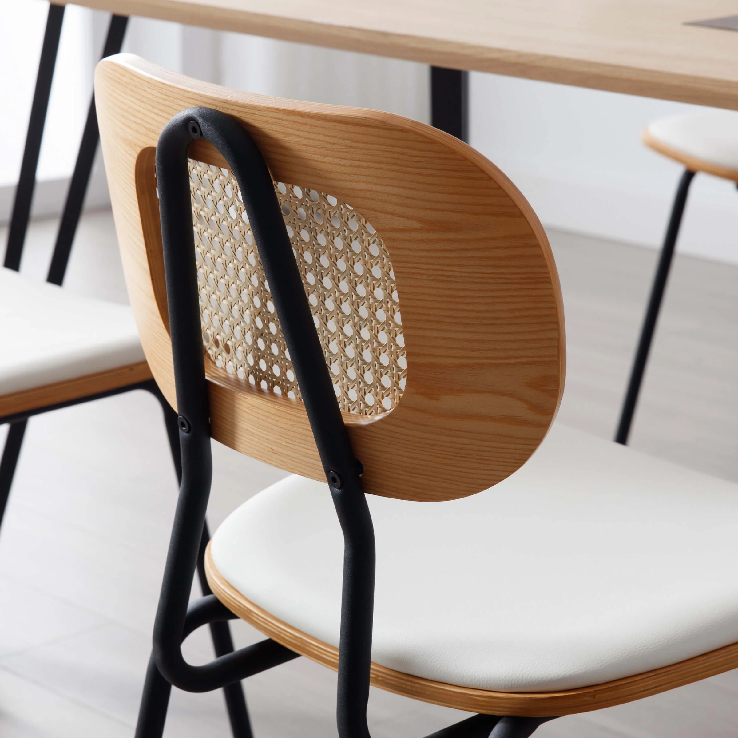 Rattan Back Dining Chairs Set of 2 - 6647DC - Image 7