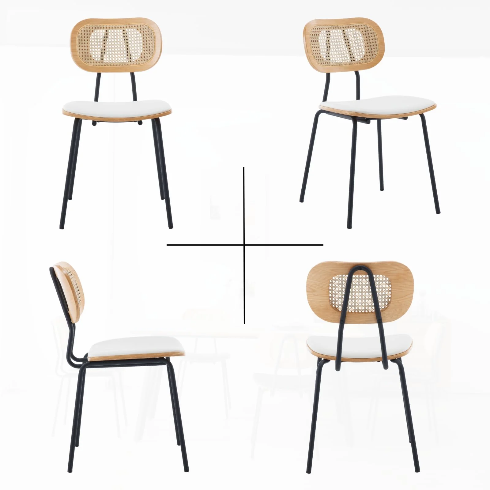 Rattan Back Dining Chairs Set of 2 - 6647DC - Image 8