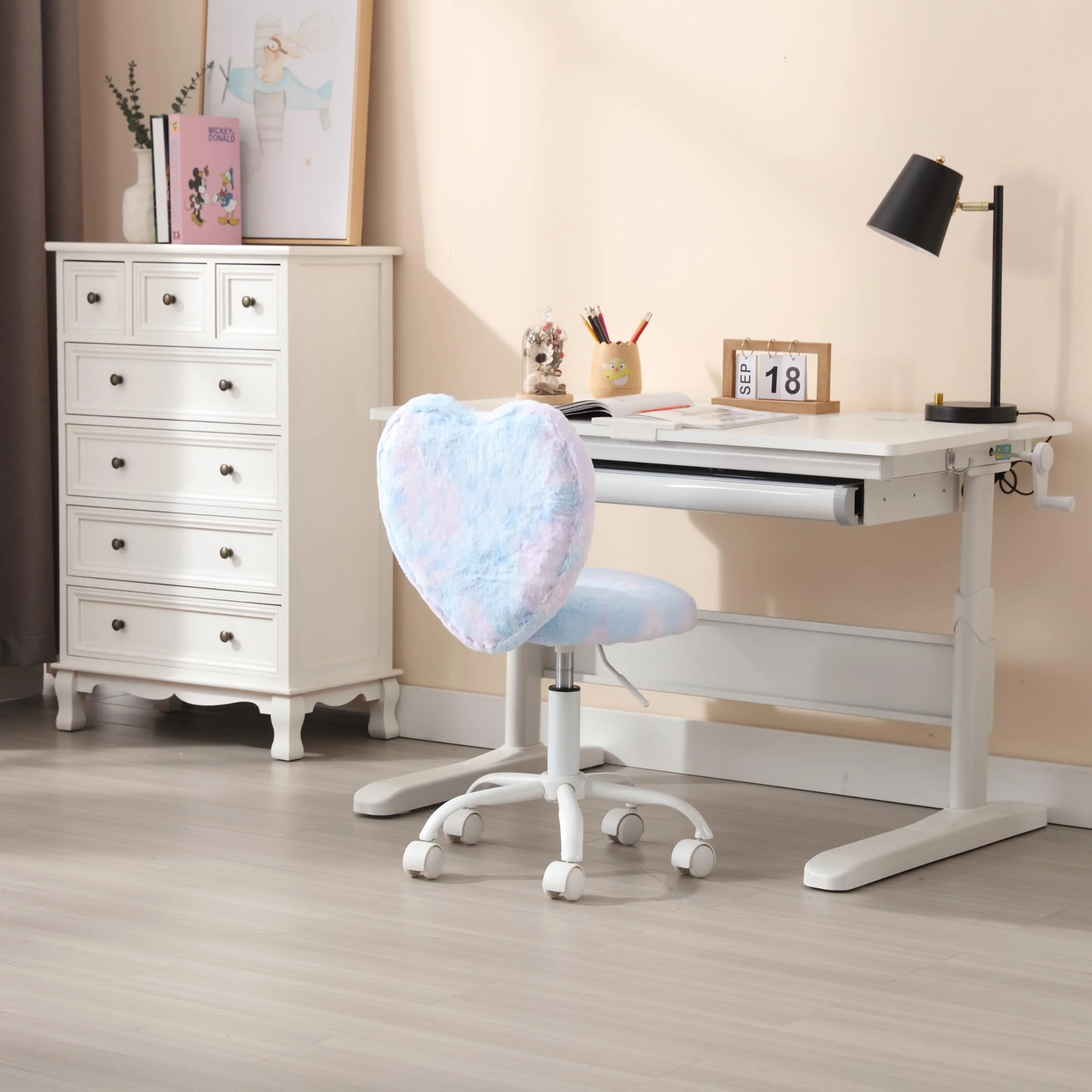 Rolling Cute Adjustable Swivel Kids Office Chair 1 PCS - 1412KC - Image 12