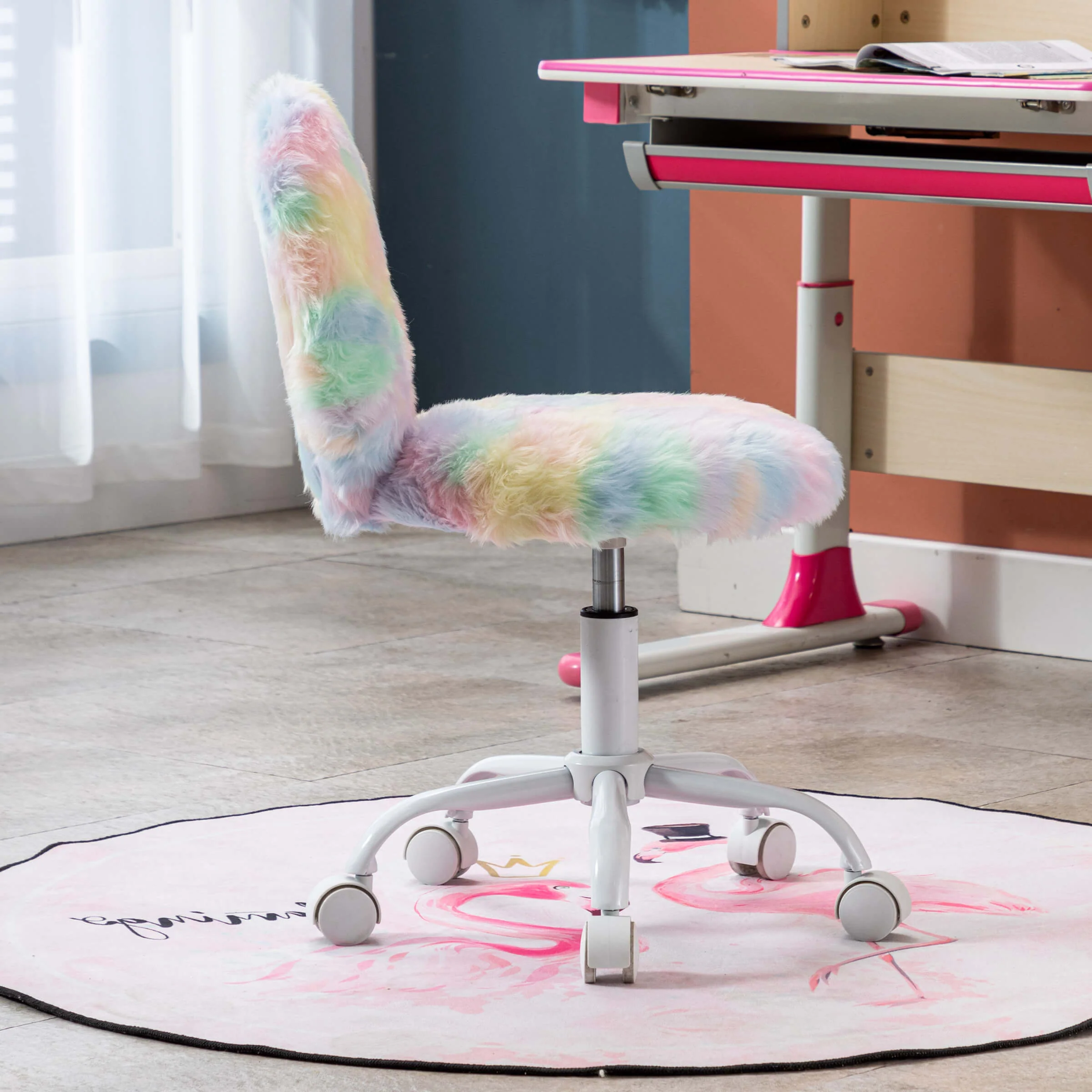 Rolling Cute Adjustable Swivel Kids Office Chair 1 PCS - 1412KC - Image 21