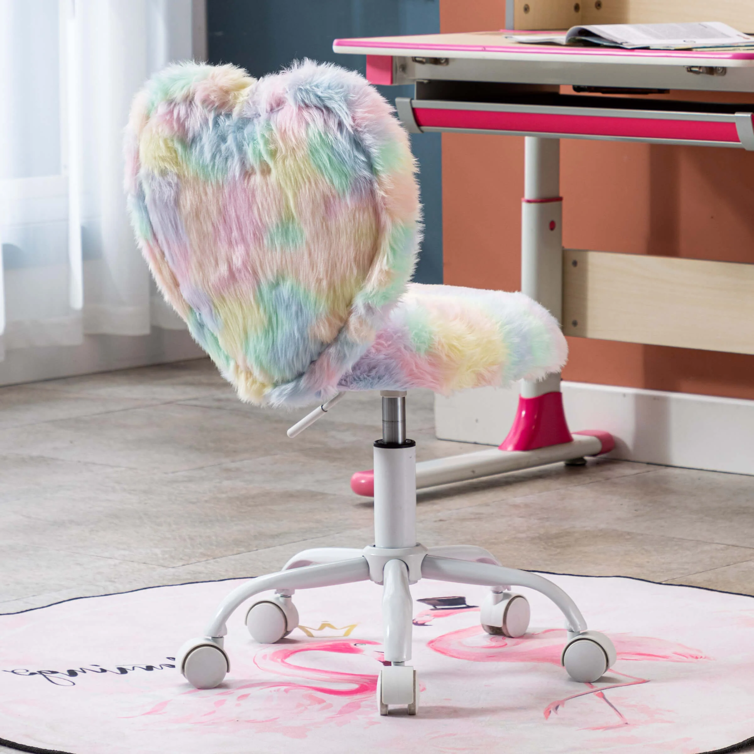Rolling Cute Adjustable Swivel Kids Office Chair 1 PCS - 1412KC - Image 22