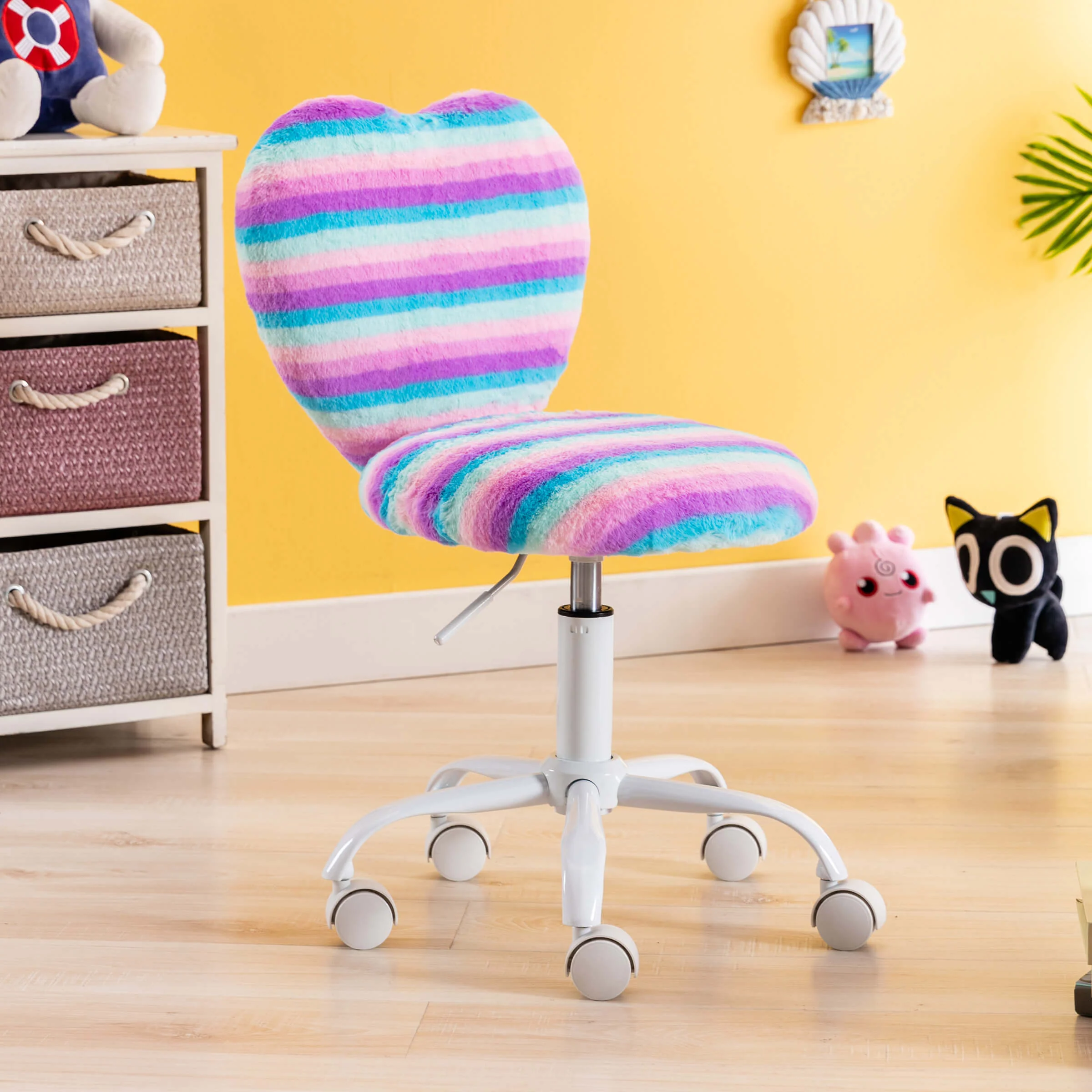 Rolling Cute Adjustable Swivel Kids Office Chair 1 PCS - 1412KC - Image 34