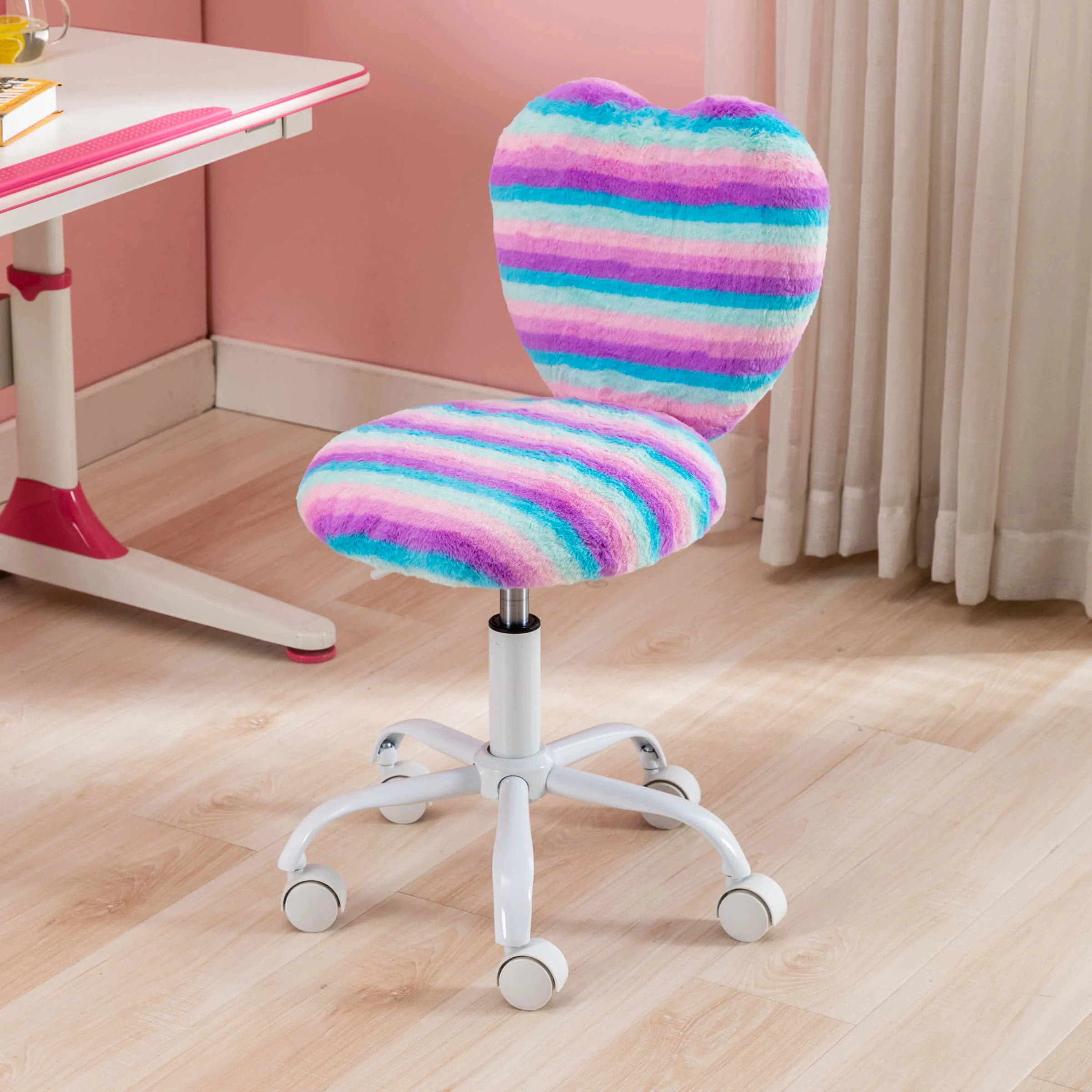 Rolling Cute Adjustable Swivel Kids Office Chair 1 PCS - 1412KC - Image 35