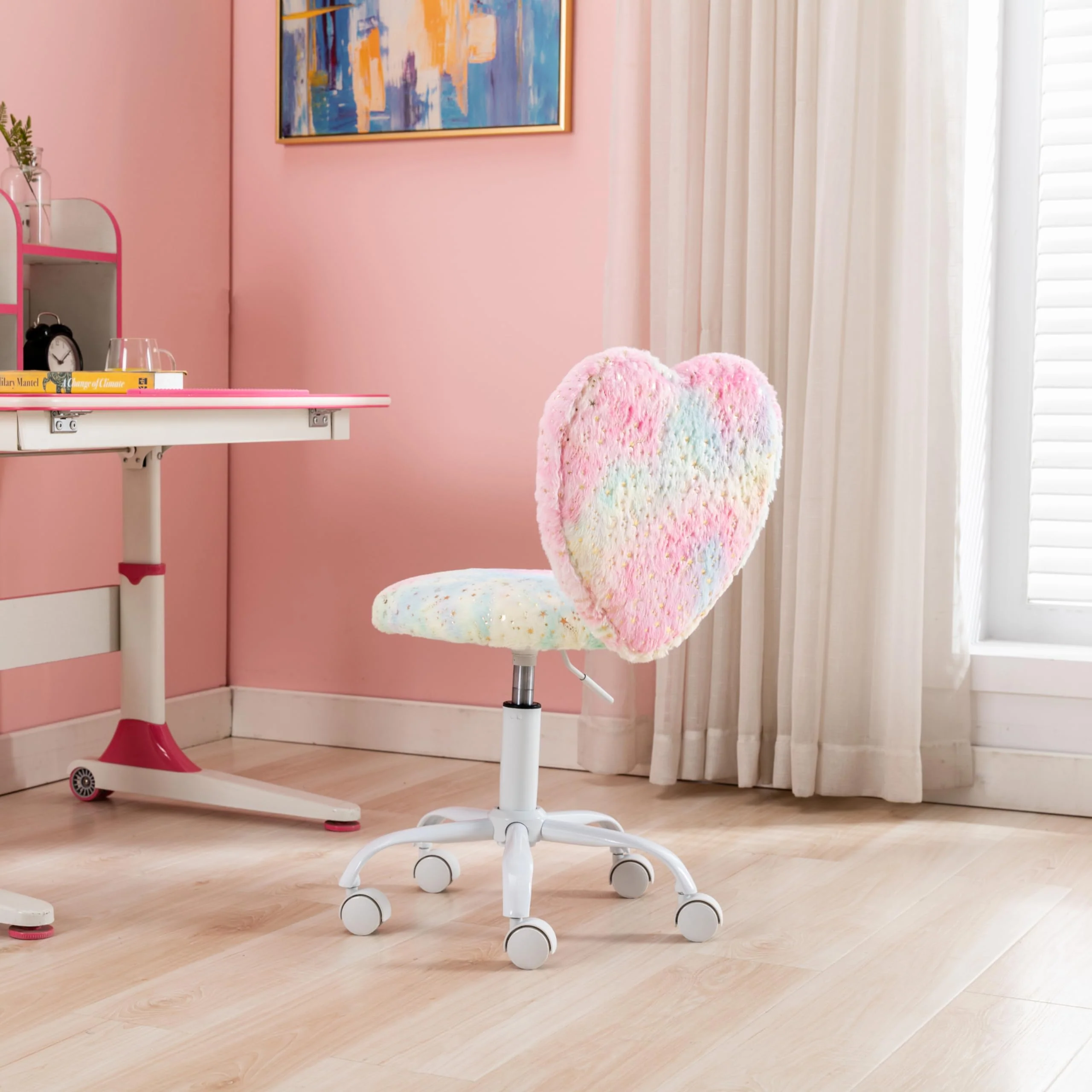 Rolling Cute Adjustable Swivel Kids Office Chair 1 PCS - 1412KC - Image 4
