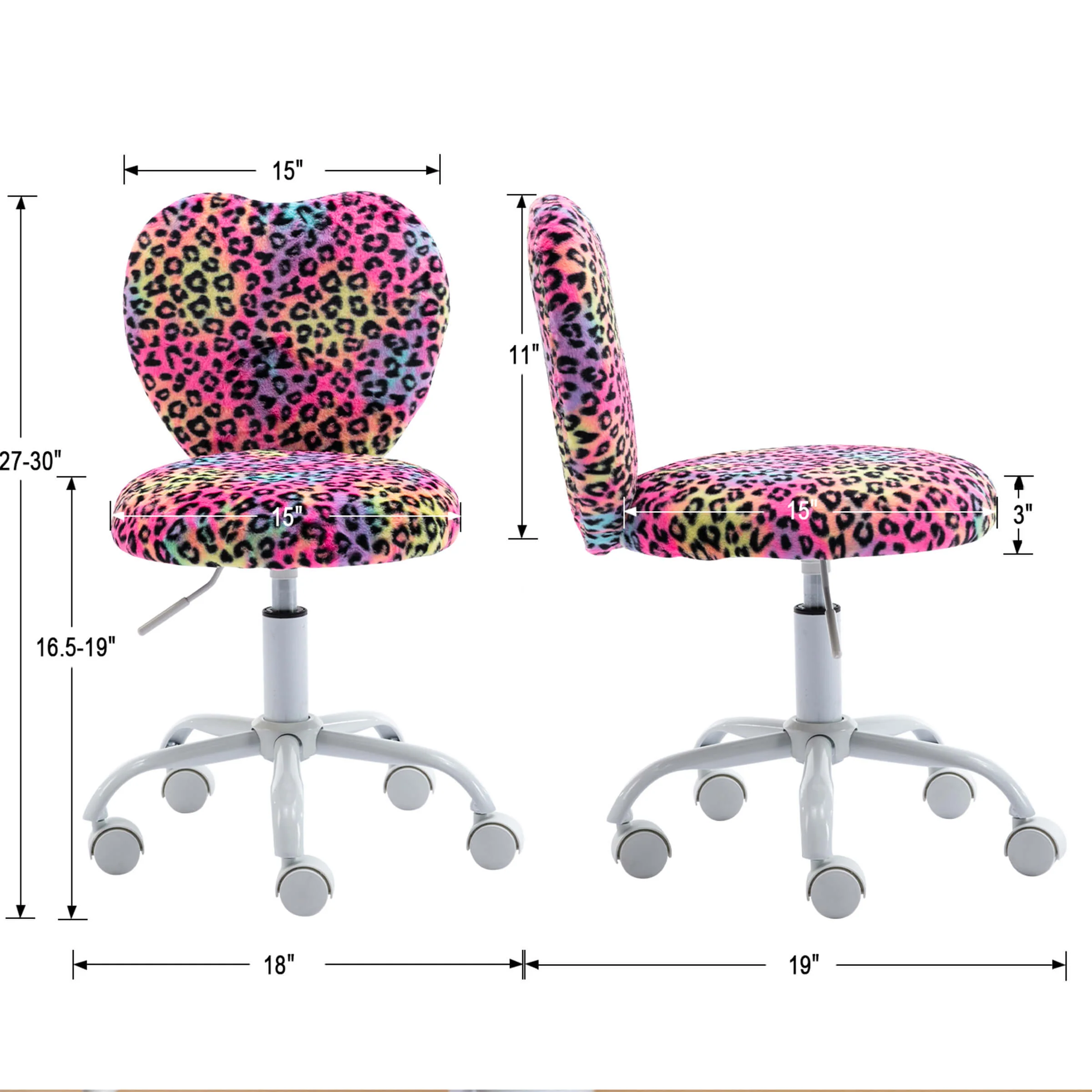Rolling Cute Adjustable Swivel Kids Office Chair 1 PCS - 1412KC - Image 50