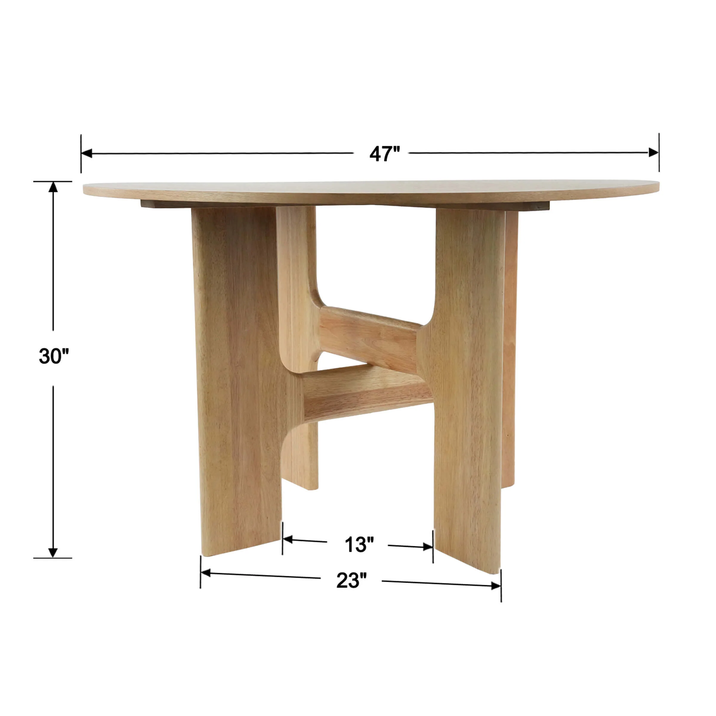 Round Solid Wood Dining Table for 4-6 People - 00015DT - Image 6