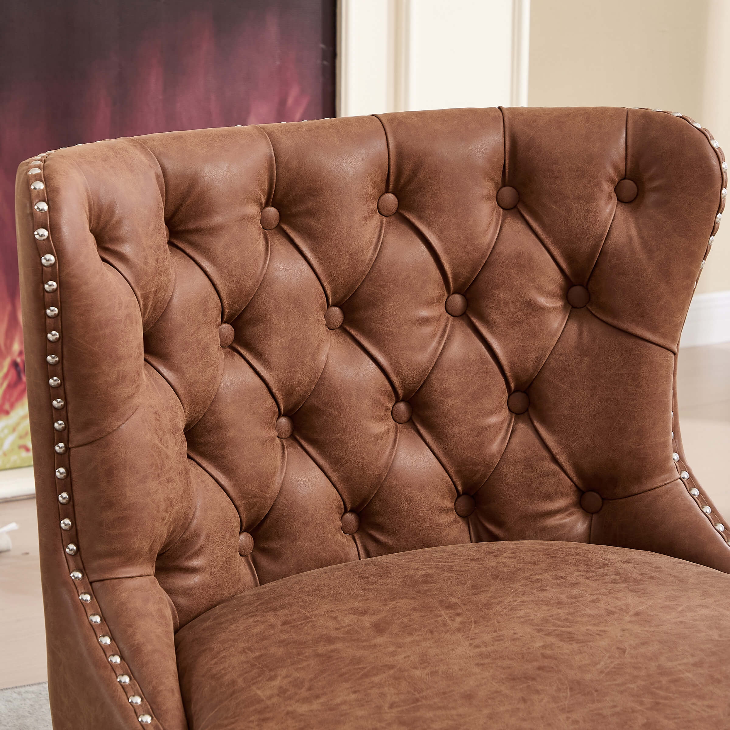 Slipper Chairs with Button Tufted Wingback - 2323AC - Image 14