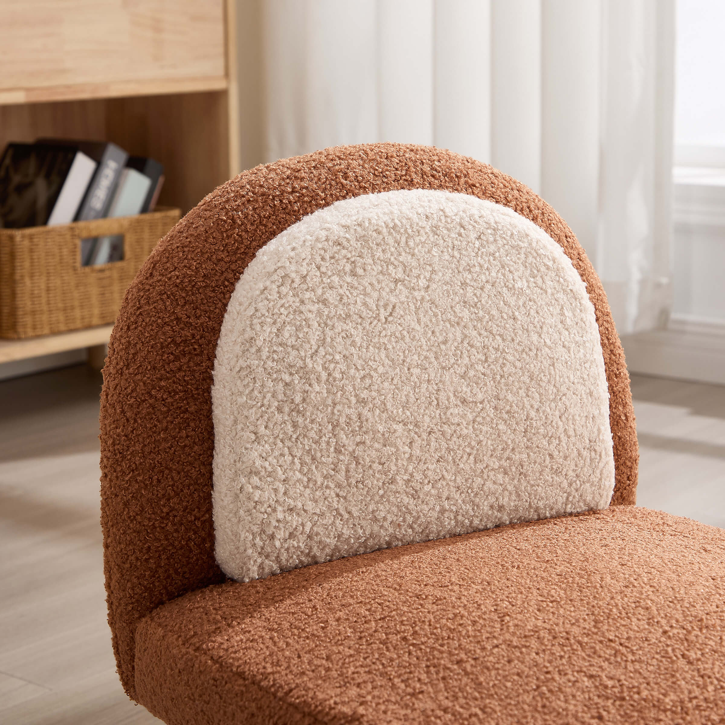 Soft Round Shape Sherpa Kids Chair - 4016KC - Image 10