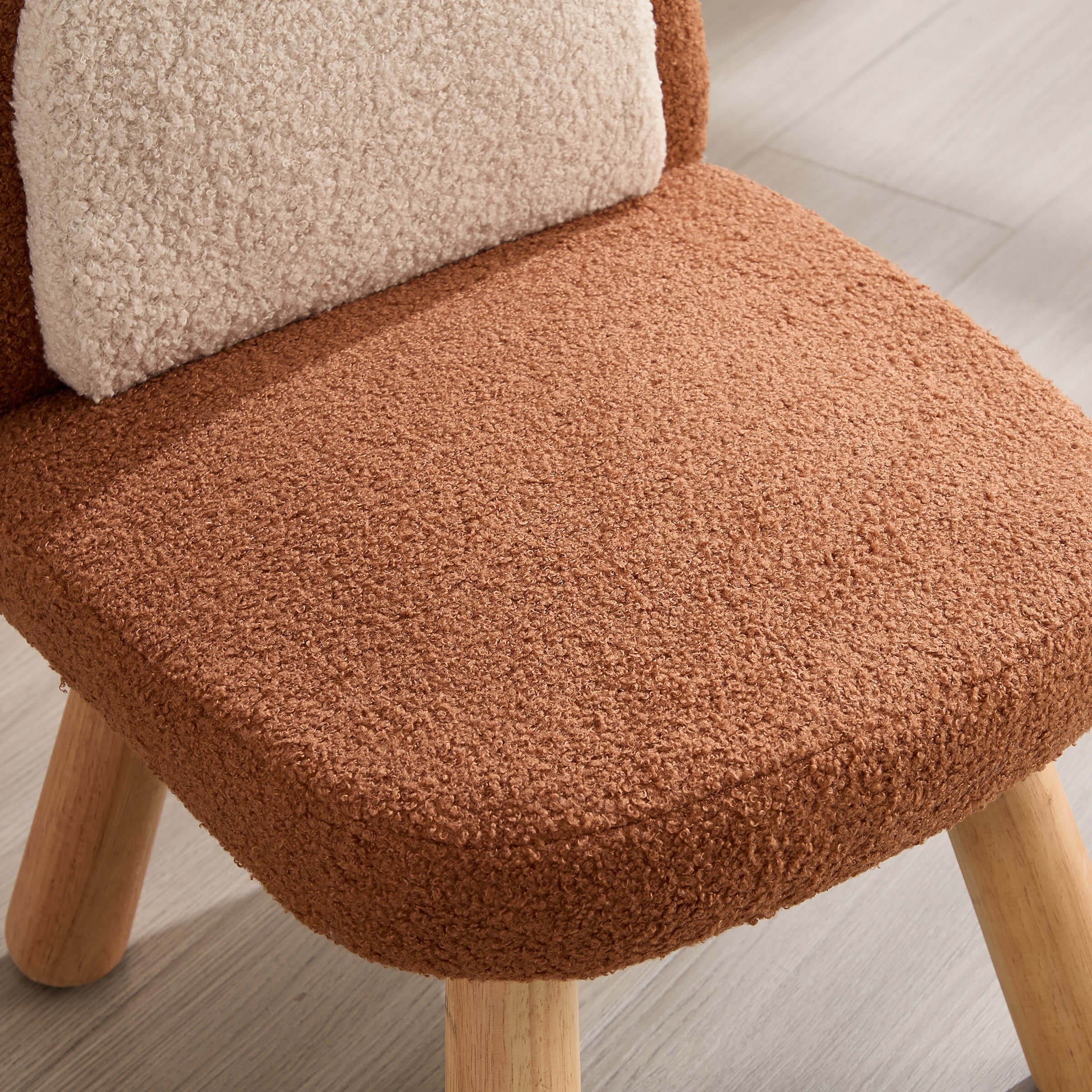 Soft Round Shape Sherpa Kids Chair - 4016KC - Image 12